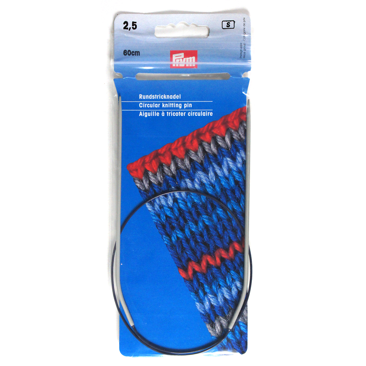 Prym 211217 Rondbreinaald ALU grijs 60 cm 2,50 mm - Kaart