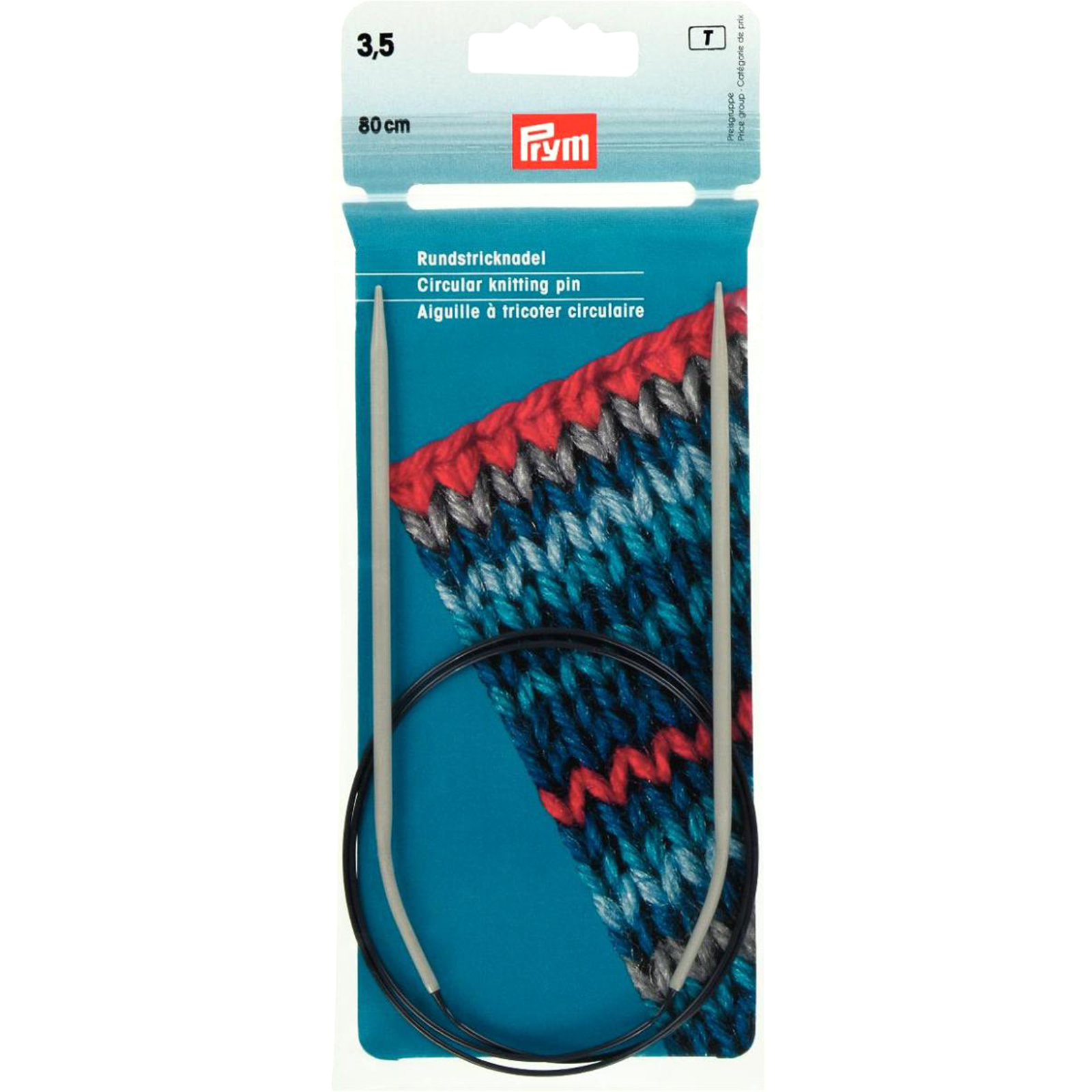 Prym 211249 Rondbreinaald ALU grijs 80 cm 3,50 mm - Kaart