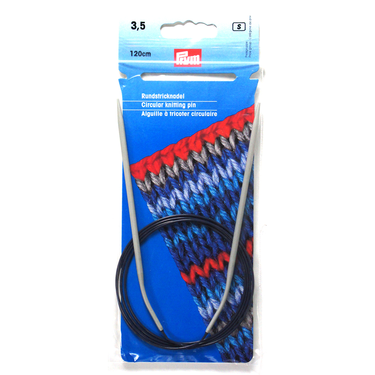 Prym 211253 Rondbreinaald ALU grijs 120 cm 3,50 mm - Kaart