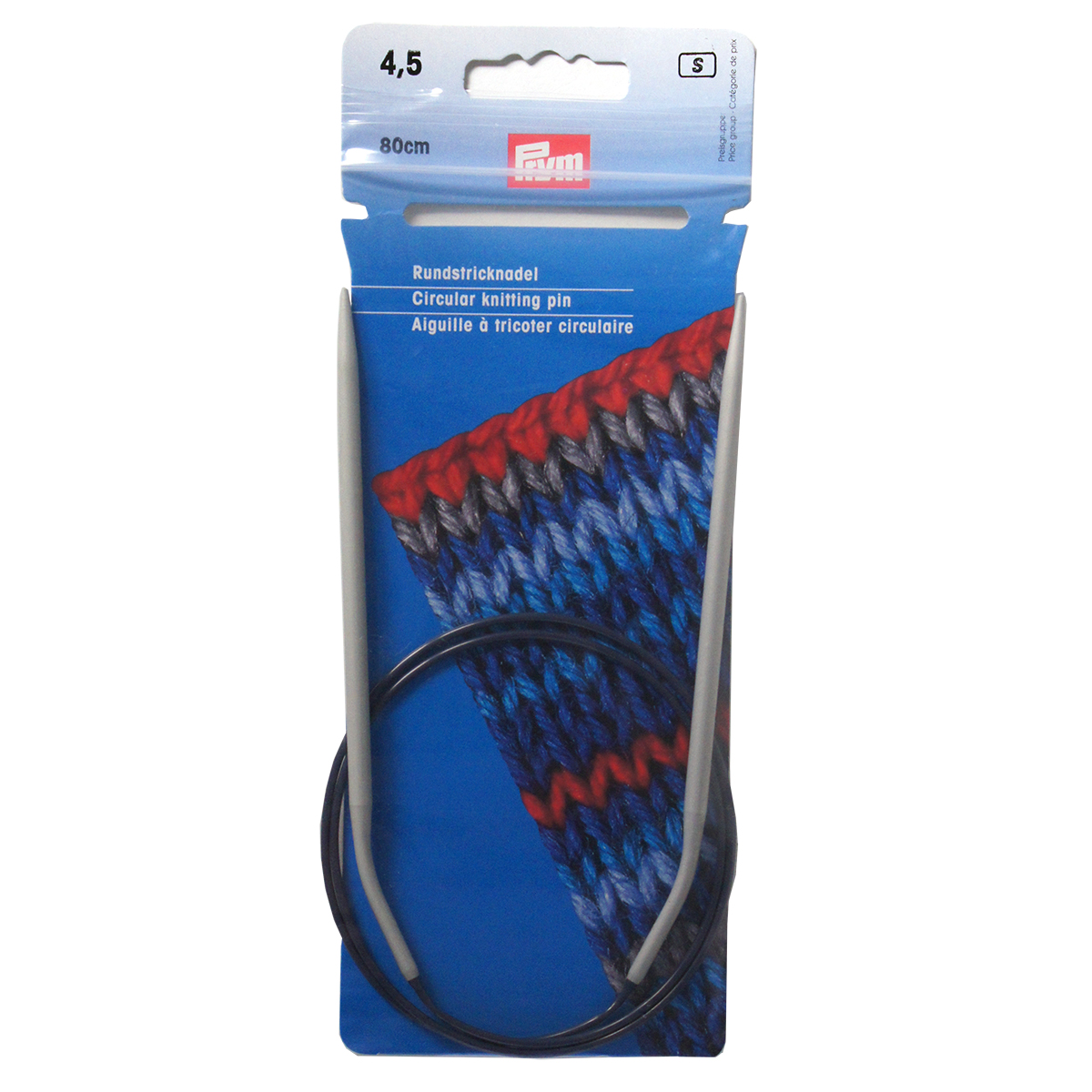 Prym 211279 Rondbreinaald ALU grijs 80 cm 4,50 mm - Kaart