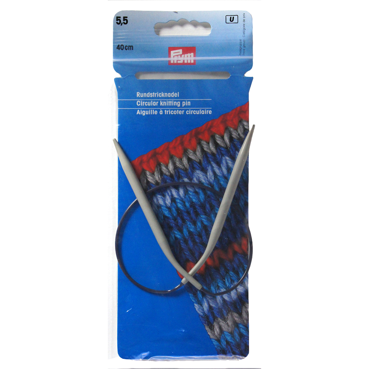 Prym 211360 Rondbreinaald ALU grijs 40 cm 5,50 mm - Kaart