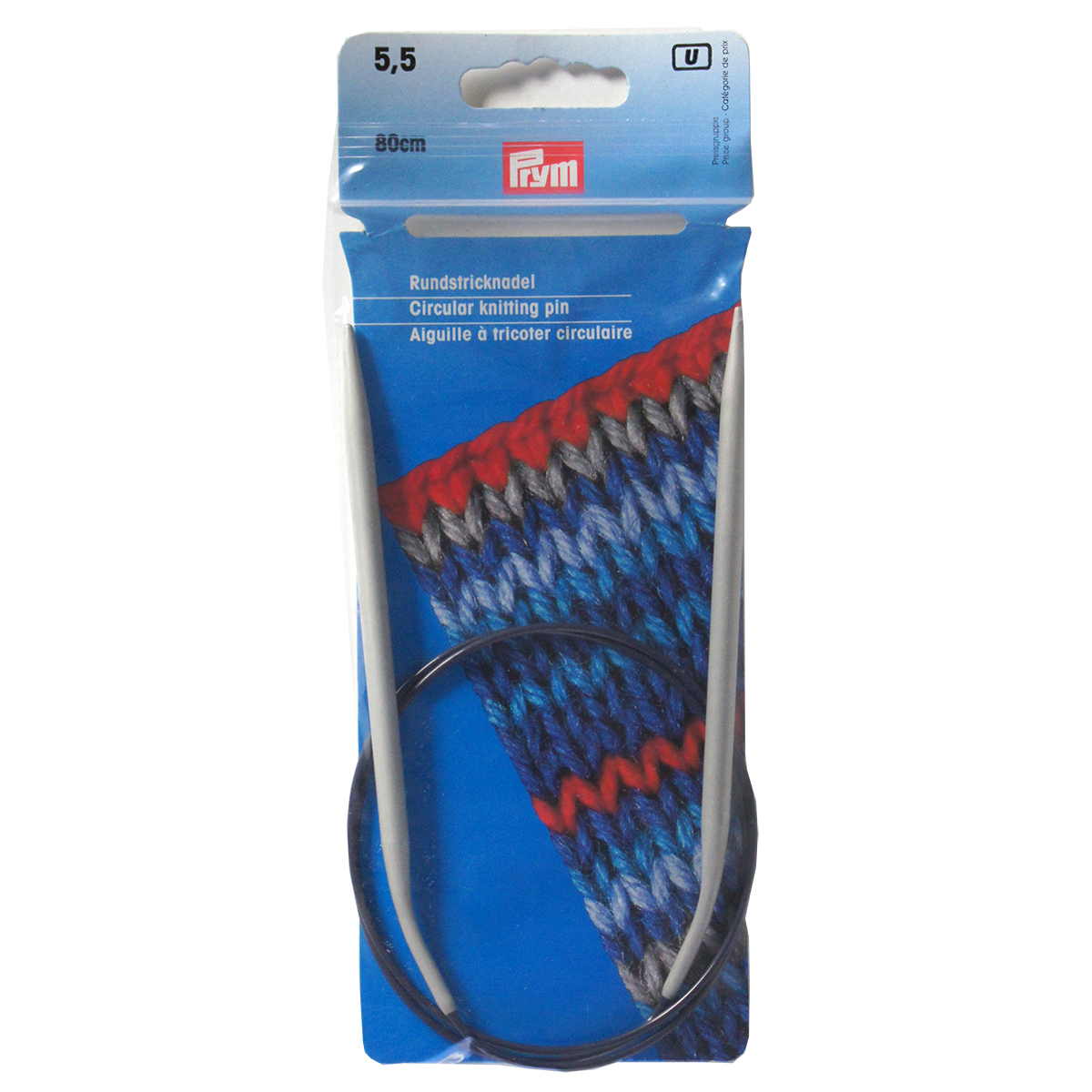 Prym 211364 Rondbreinaald ALU grijs 80 cm 5,50 mm - Kaart