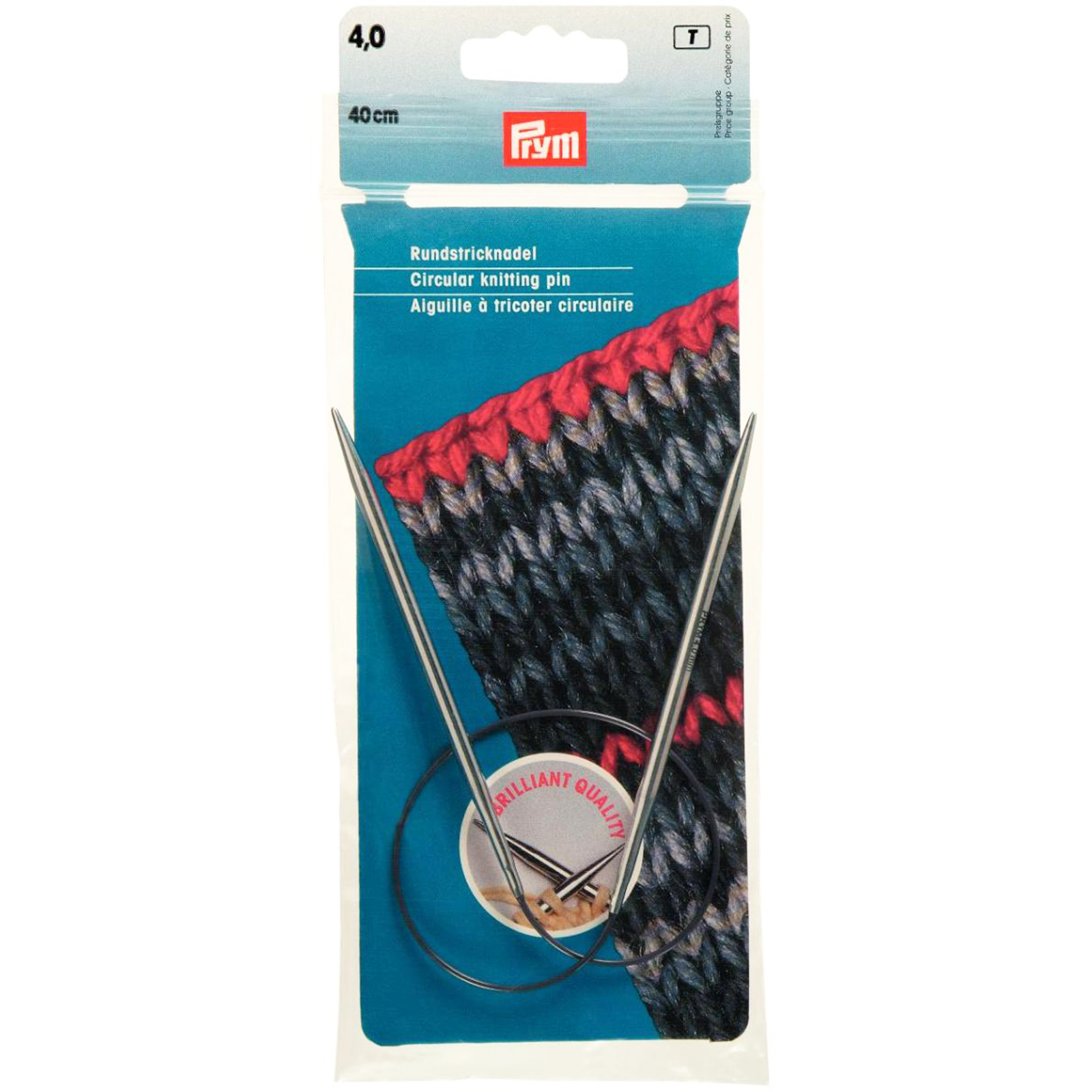 Prym 212140 Rondbreinaald MS zilverkleurig 40 cm 4,00 mm - STUK