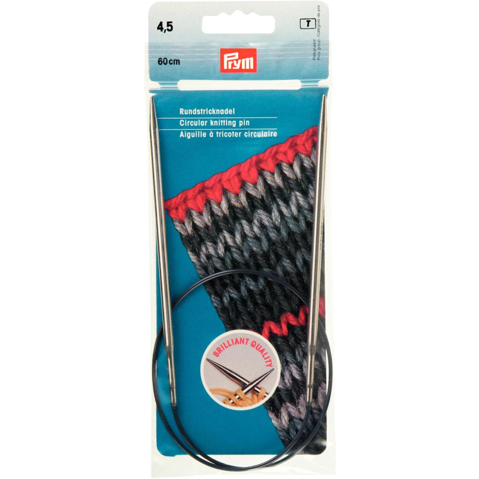 Prym 212152 Rondbreinaald MS zilverkleurig 60 cm 4,50 mm - Kaart