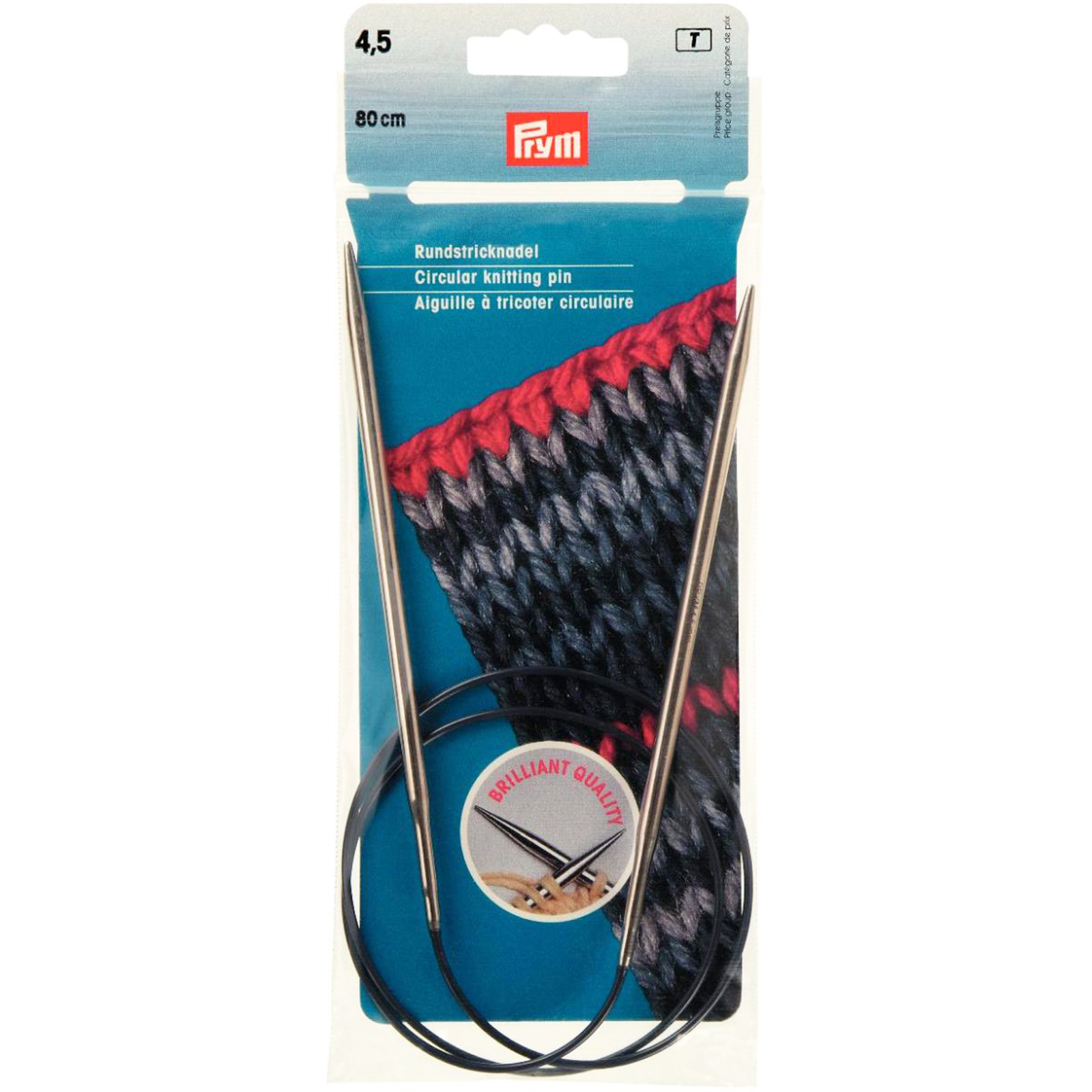 Prym 212154 Rondbreinaald MS zilverkleurig 80 cm 4,50 mm - Kaart