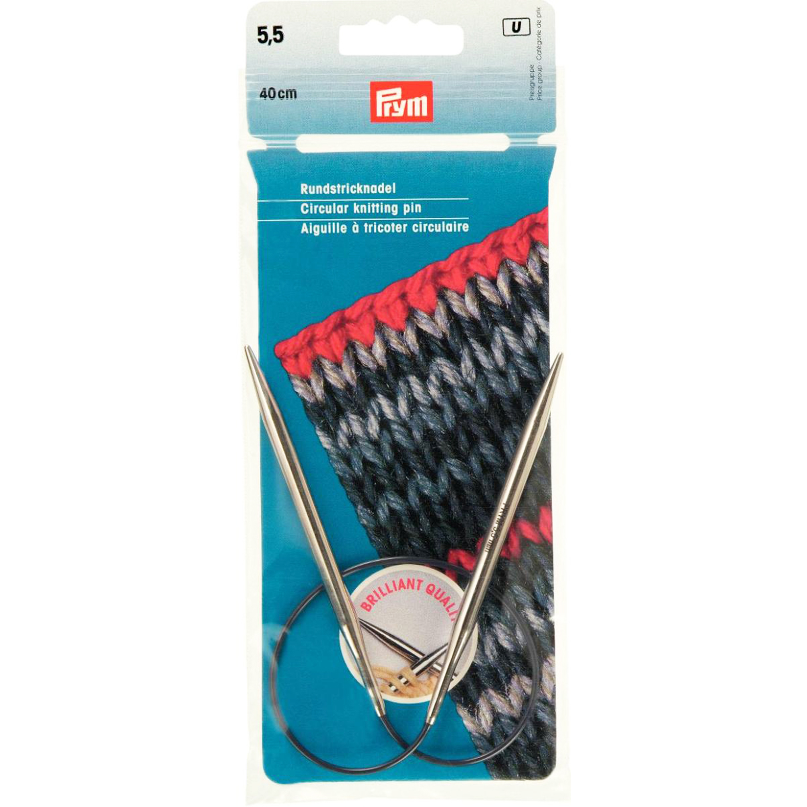 Prym 212170 Rondbreinaald MS zilverkleurig 40 cm 5,50 mm - STUK