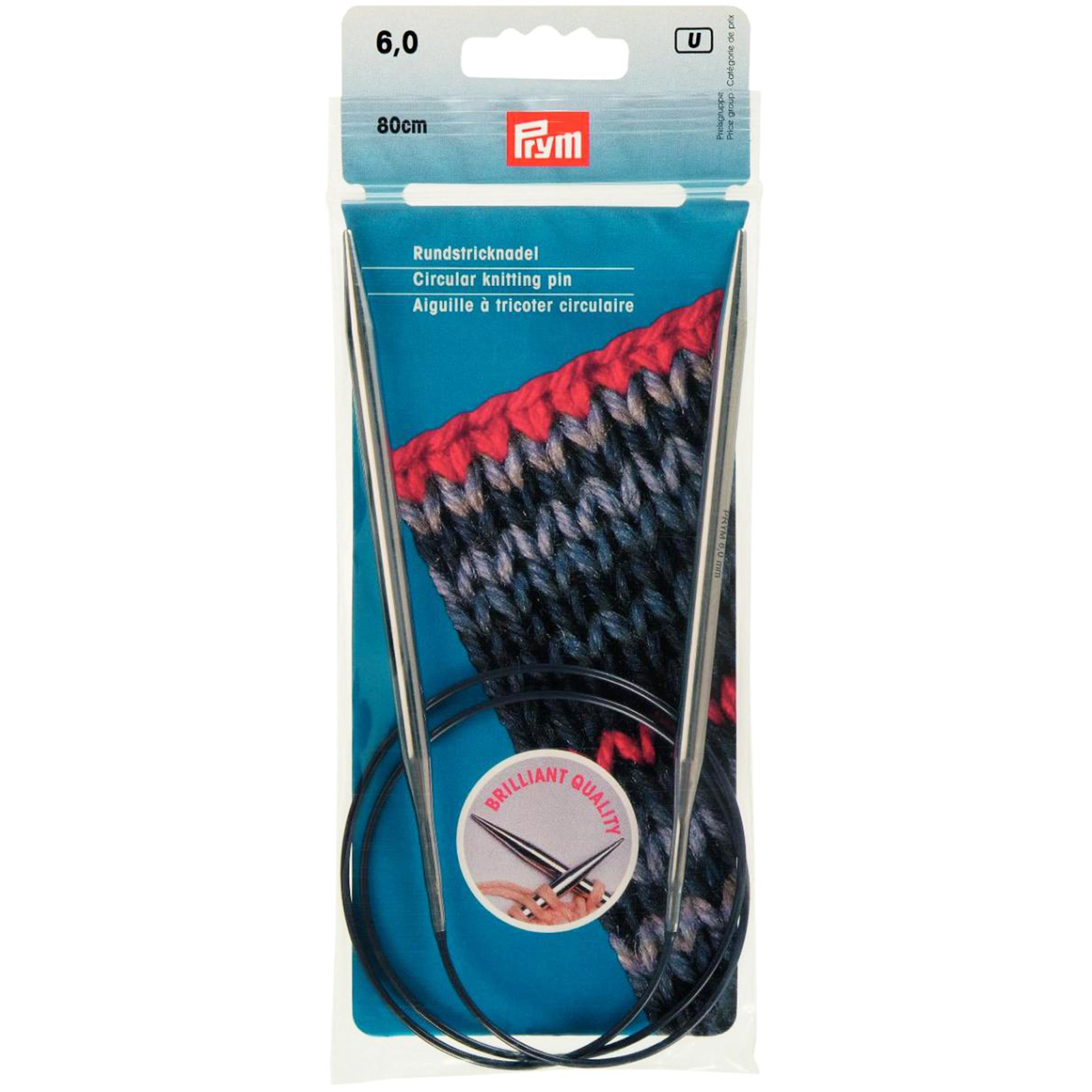 Prym 212184 Rondbreinaald MS zilverkleurig 80 cm 6,00 mm - Kaart