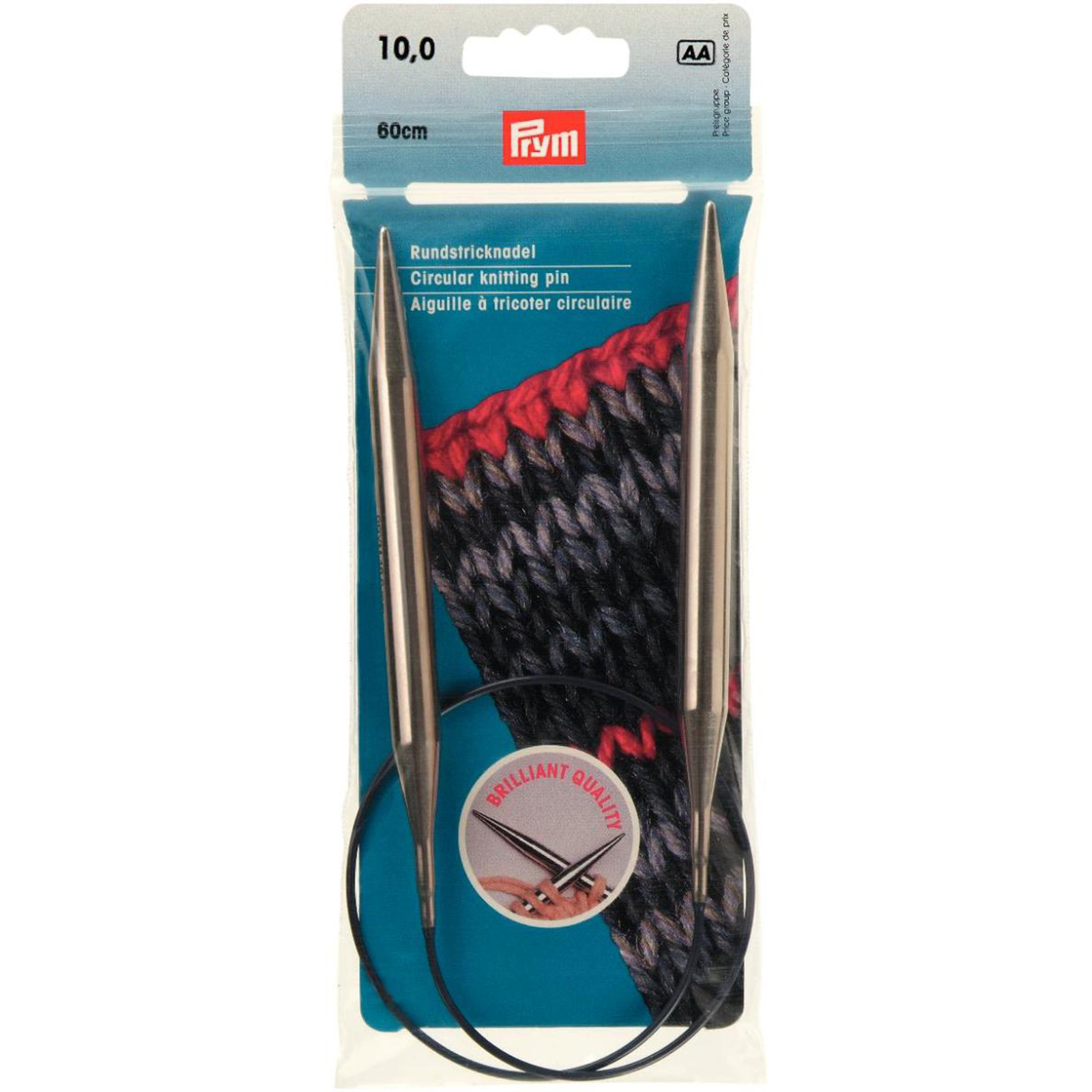 Prym 212232 Rondbreinaald MS zilverkleurig 60 cm 10,00 mm - STUK