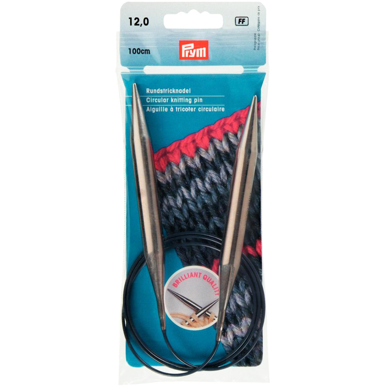 Prym 212246 Rondbreinaald MS zilverkleurig 100 cm 12,00 mm - STUK
