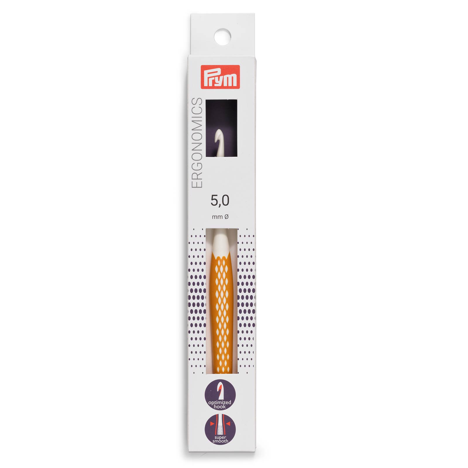 Prym 218487 Wolhaaknaald KST ergonomisch 5,0 mm 16 cm honing - Kaart