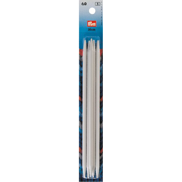 Prym 218644 Kousen- en handschoenbreinaalden KST grijs 20 cm 6,00 mm - Kaart