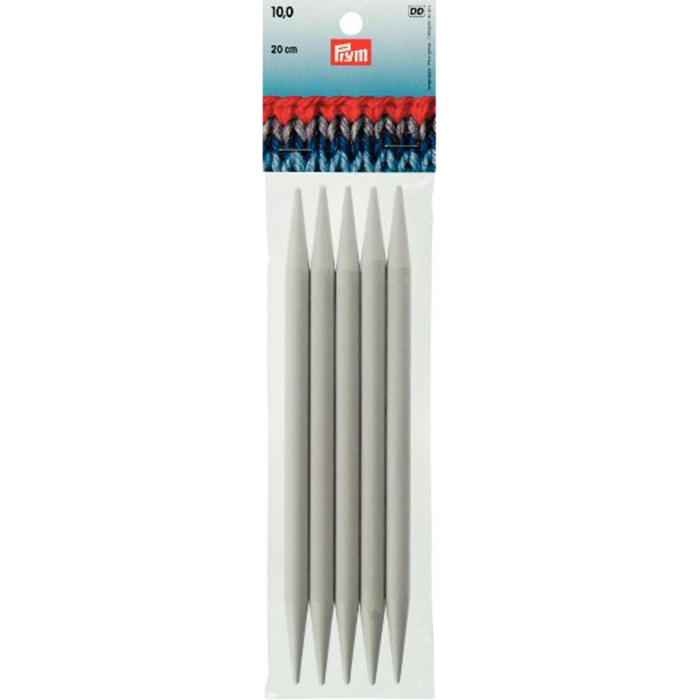 Prym 218652 Kousen- en handschoenbreinaalden KST grijs 20 cm 10,00 mm - Kaart