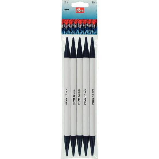 Prym 218654 Kousen- en handschoenbreinaalden KST grijs 23 cm 12,00 mm - STUK