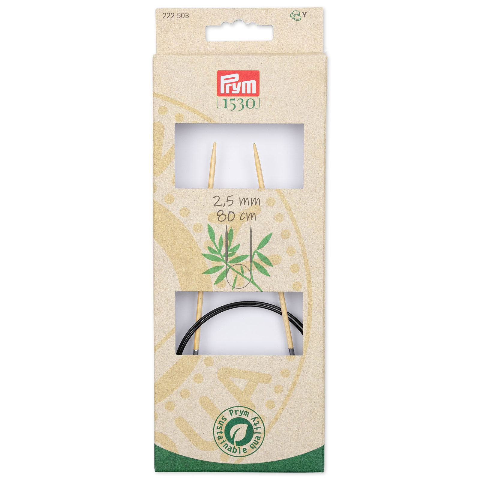 Prym 222503 Rondbreinaald Bamboe 80cm 2.5mm - Kaart