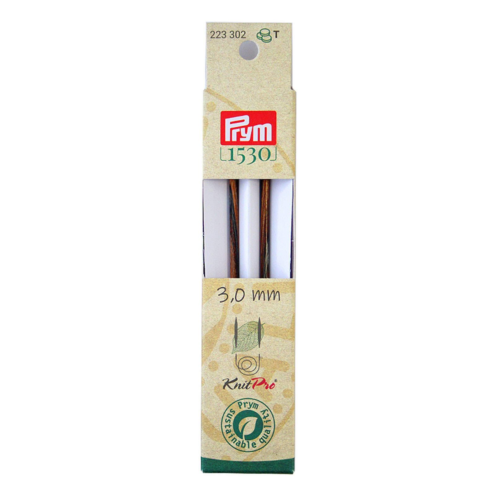 Prym 223304 Breinaaldenpnt. NATURAL lang 4,0 mm 11,6 cm - Kaart