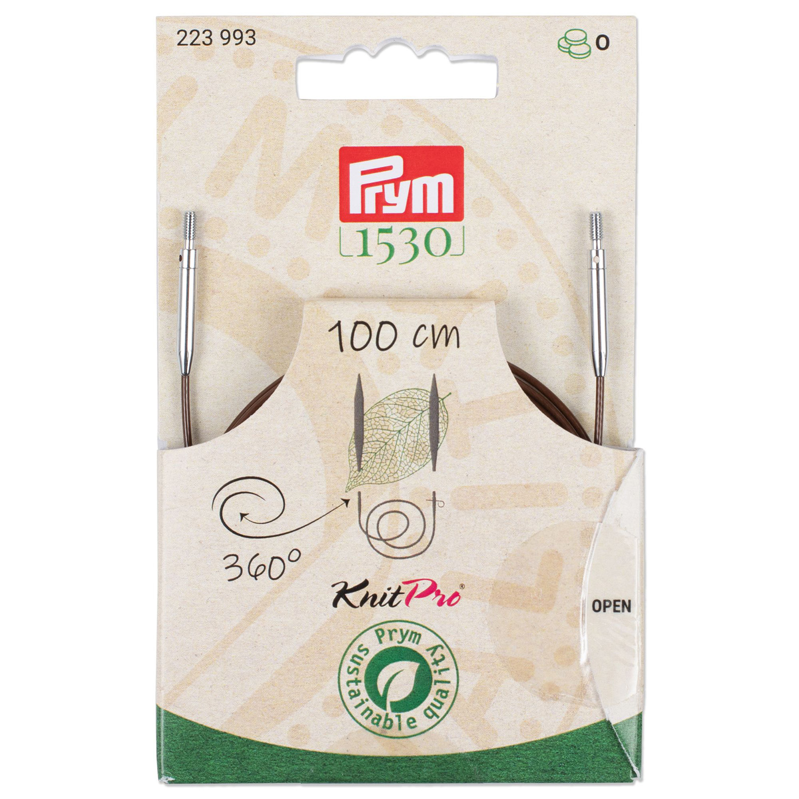 Prym 223993 360 graden draaibare kunststof draad 100cm en accessoires - Kaart