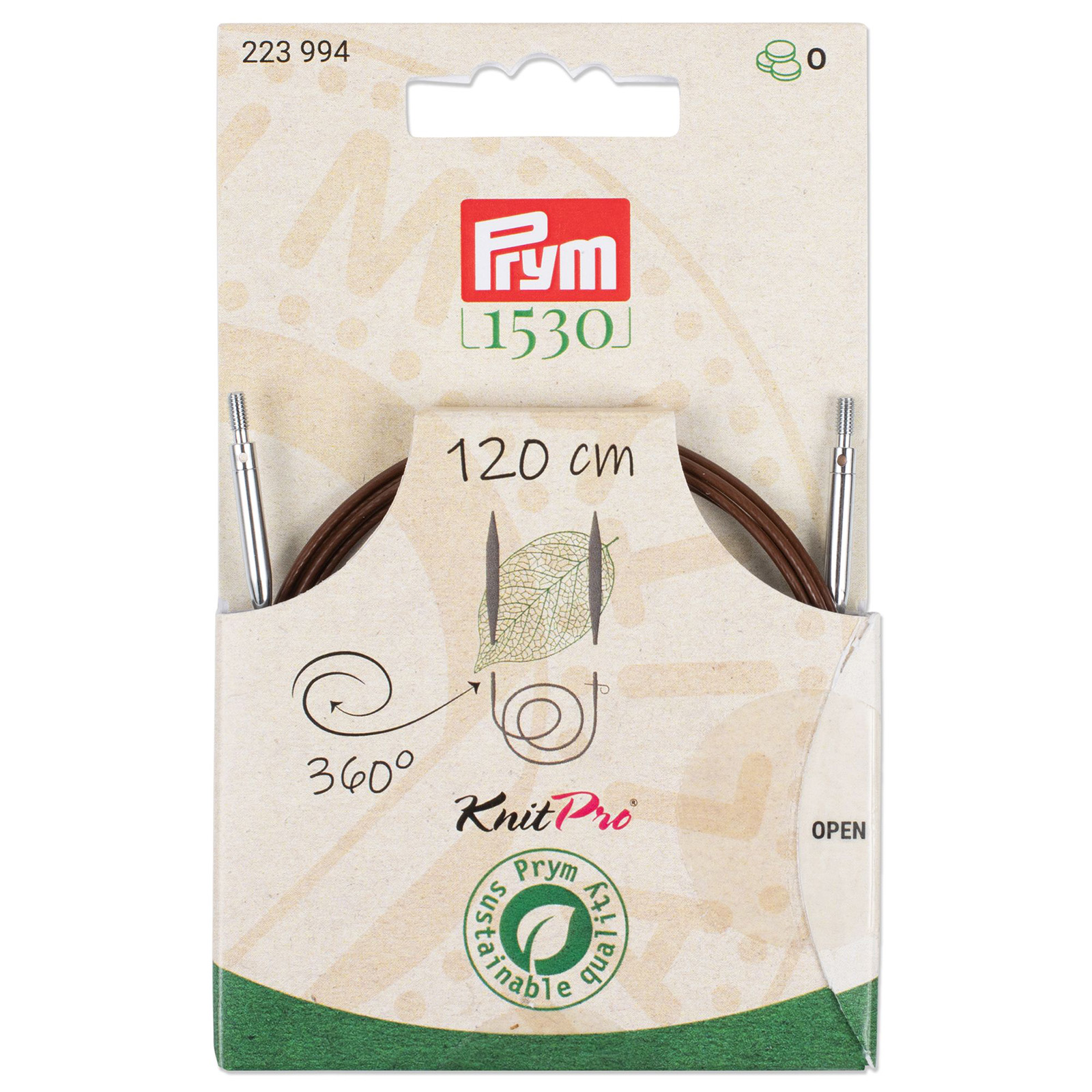 Prym 223994 360 graden draaibare kunststof draad 120cm en accessoires - Kaart