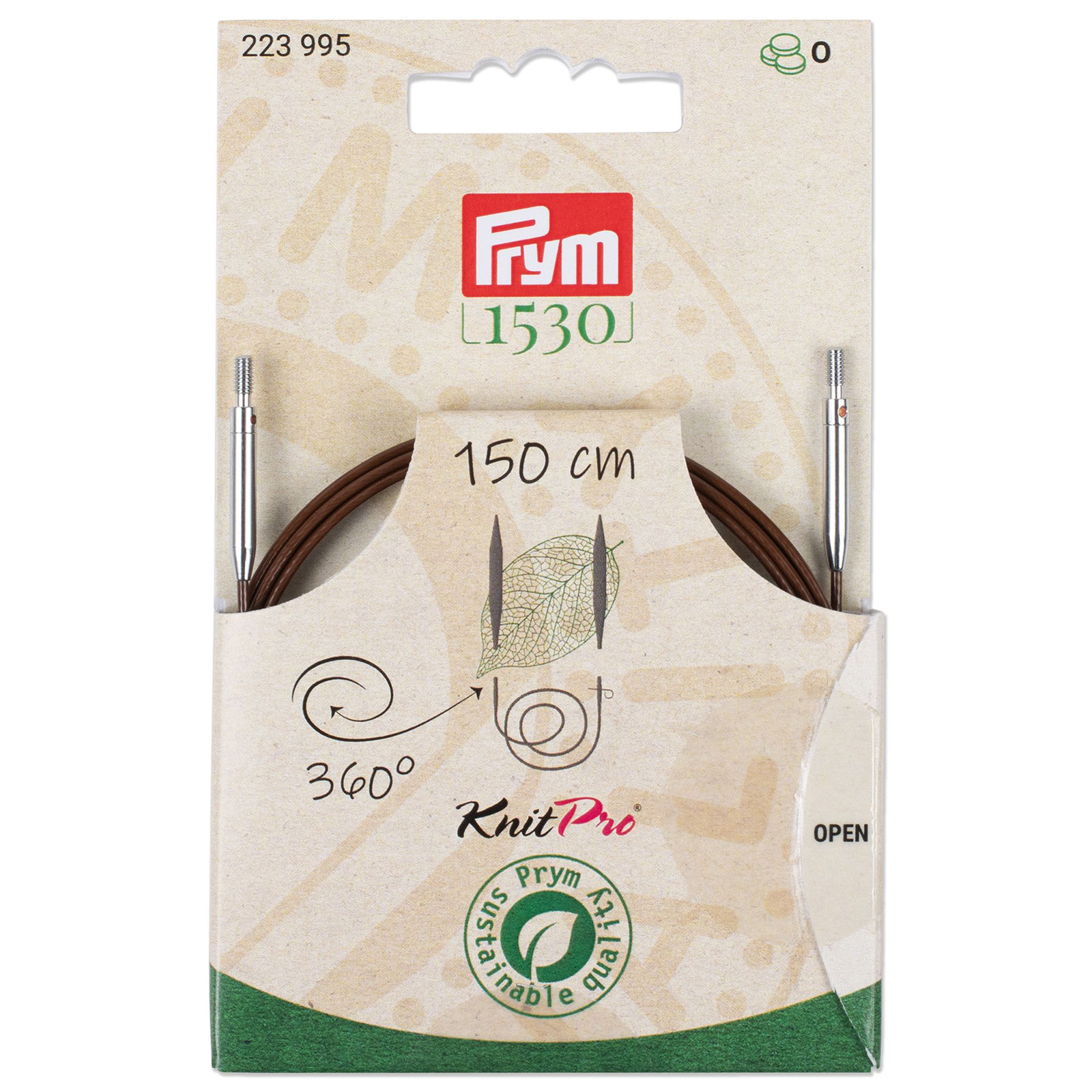 Prym 223995 360 graden draaibare kunststof draad 150cm en accessoires - Kaart