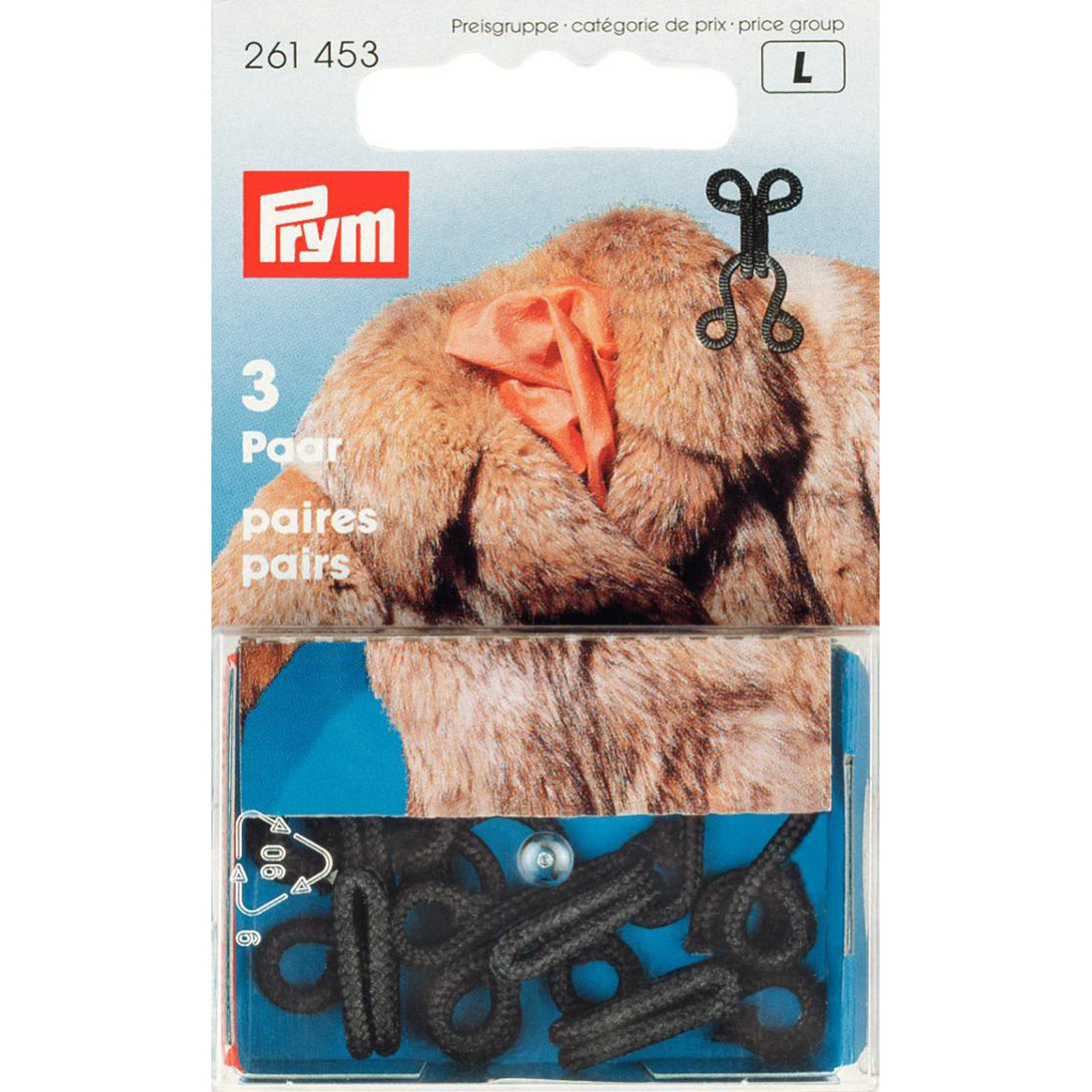Prym 261453 Bonthaken en -ogen ijzer zwart - Kaart