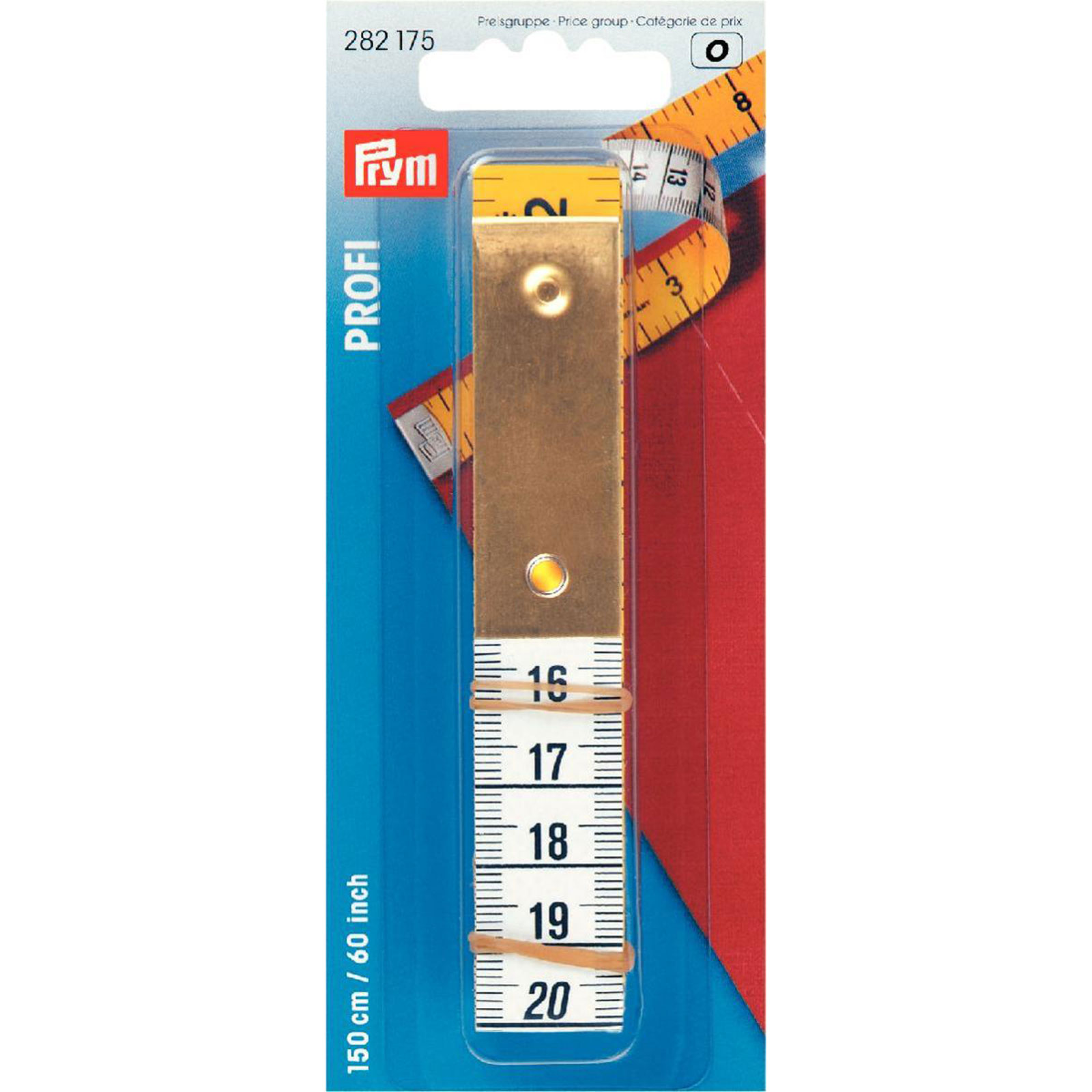 Prym 282175 Centimeter Profi cm/inch met metalen clip 150 cm (60 inch) - Kaart