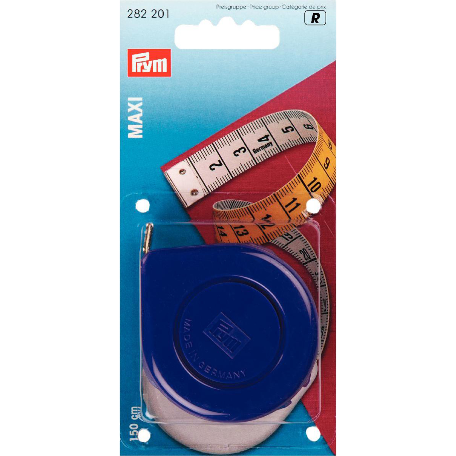 Prym 282201 Rolcentimeter Maxi cm/cm geel/wit 150 cm - Kaart