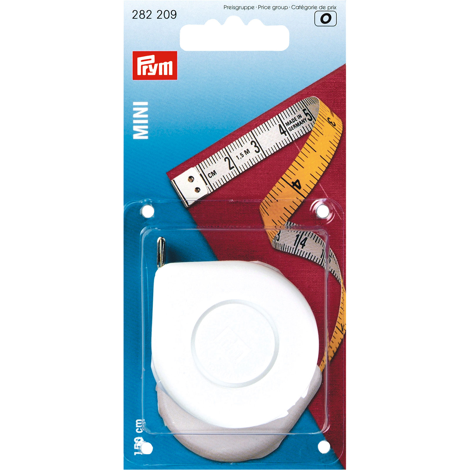 Prym 282209 Rolcentimeter Mini cm/cm geel/wit 150 cm - Kaart