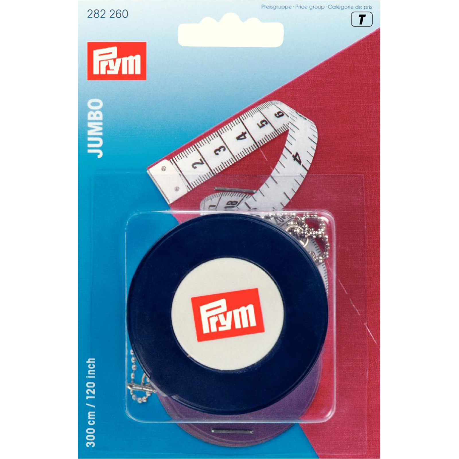 Prym 282260 Rolcentimeter Jumbo cm/inch wit 300 cm (120 inch) - Kaart