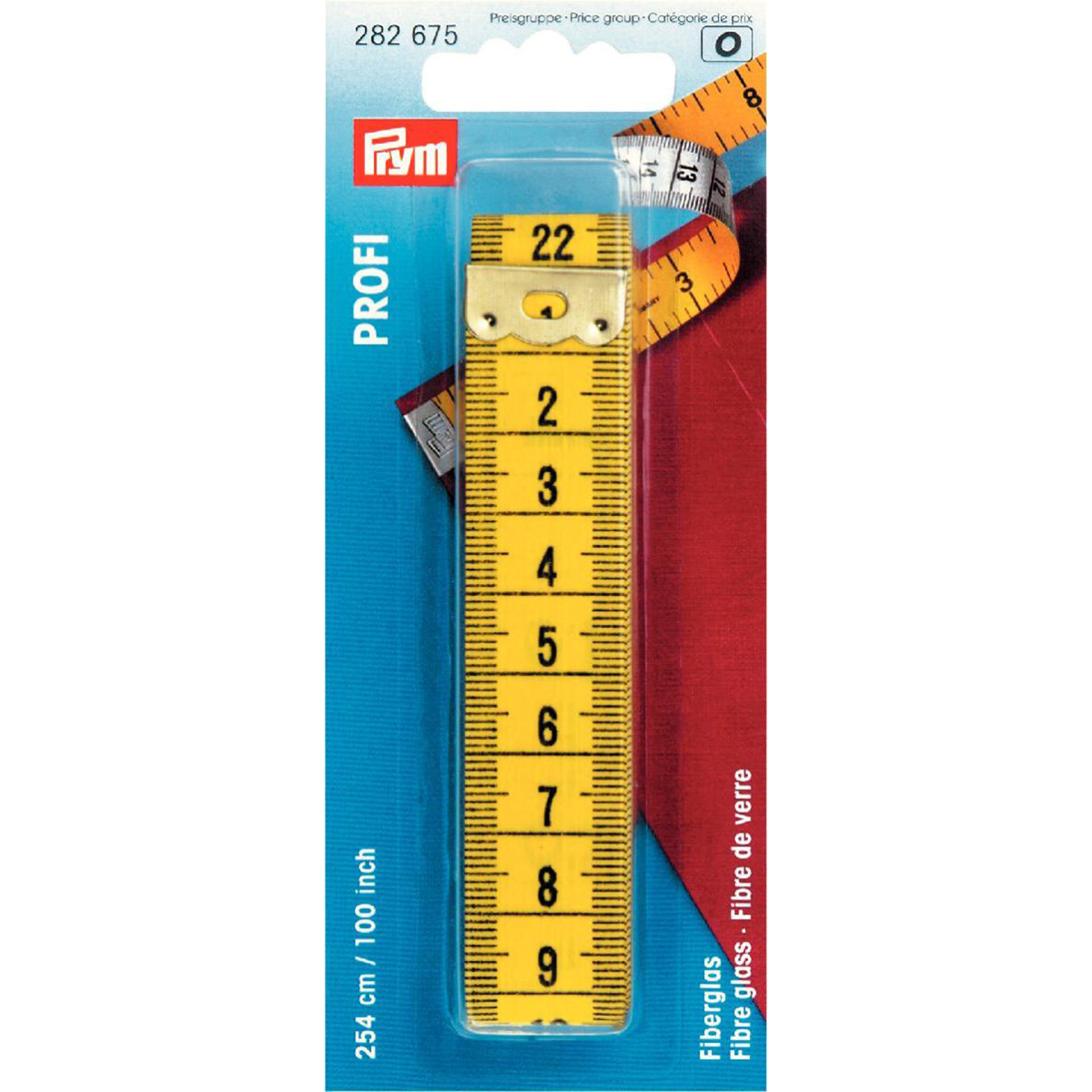 Prym 282675 Centimeter Profi glasvezel cm/inch 254 cm (100 inch) - Kaart