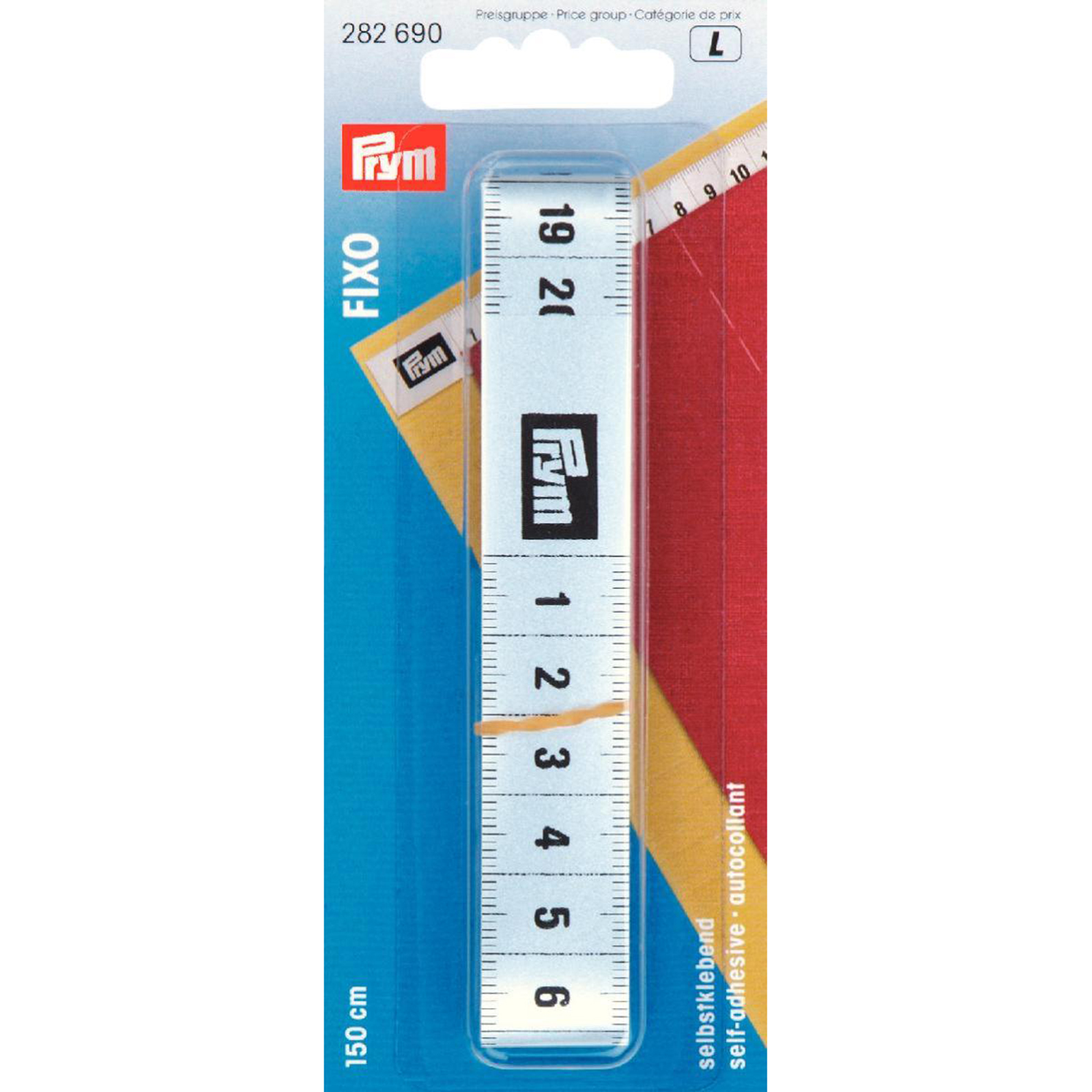 Prym 282690 Centimeter Fixo cm/cm voor werktafel zelfklevend 150 cm - Kaart