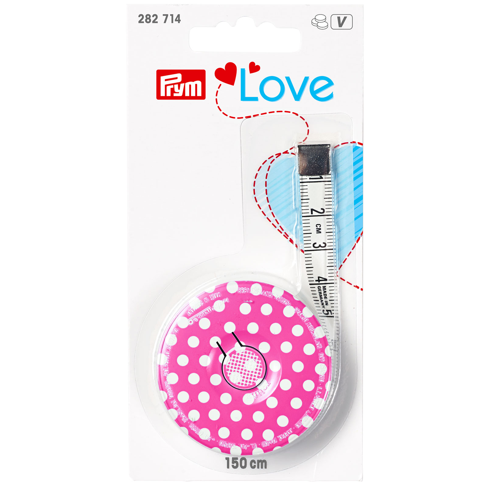 Prym 282714 Prym Love Rolcentimeter 150 cm fuchsia - Kaart