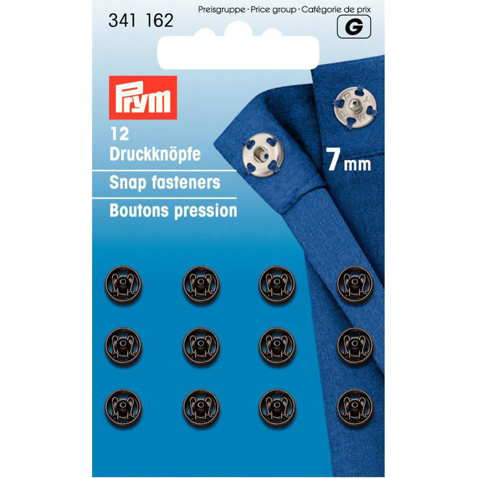 Prym 341162 Aannaaidrukknopen MS 7 mm zwart - Kaart