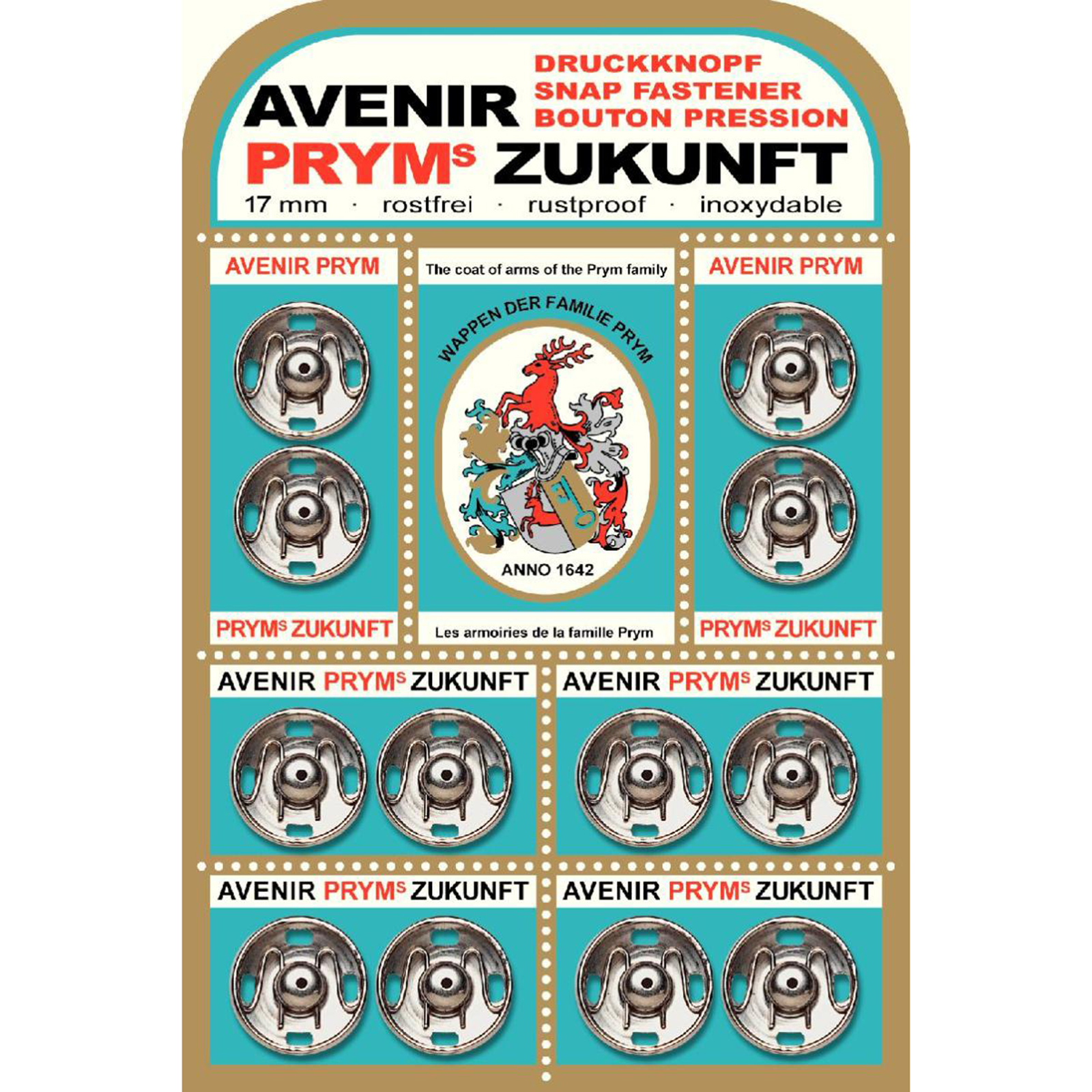 Prym 341220 Aannaaidrukknopen MS 17 mm zilverkleurig - Kaart
