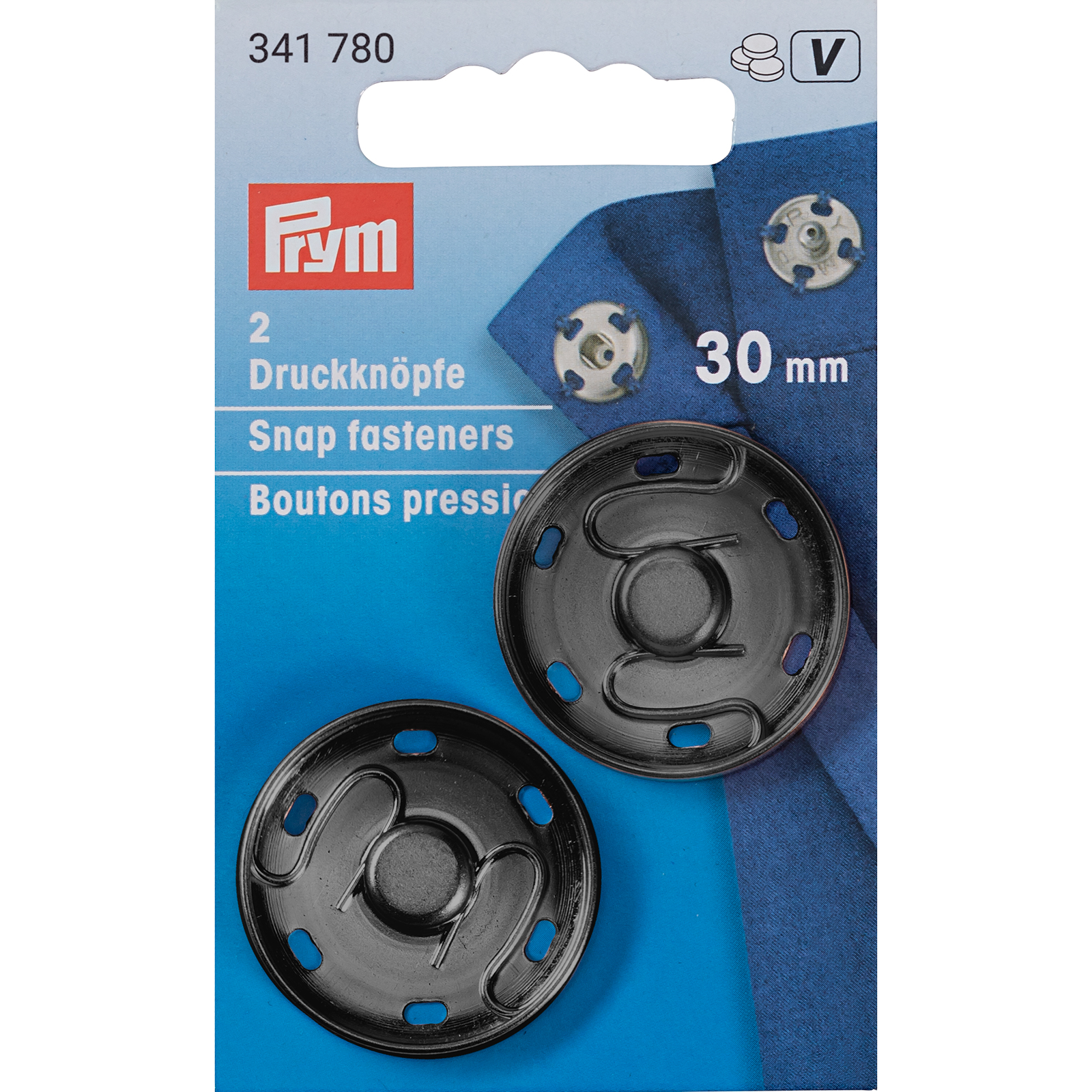 Prym 341780 Aannaaidrukknoop 30mm geschutbrons 2st - Kaart