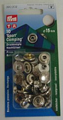 Prym 390202 Navullingen naaivrije drukknopen MS voor 390201 zilverkleurig 15mm - Kaart