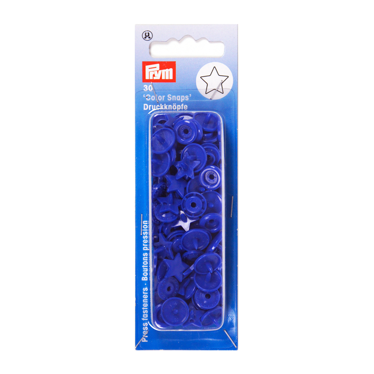Prym 393216 Drukknoop ColorSnaps Ster royal blauw - Kaart