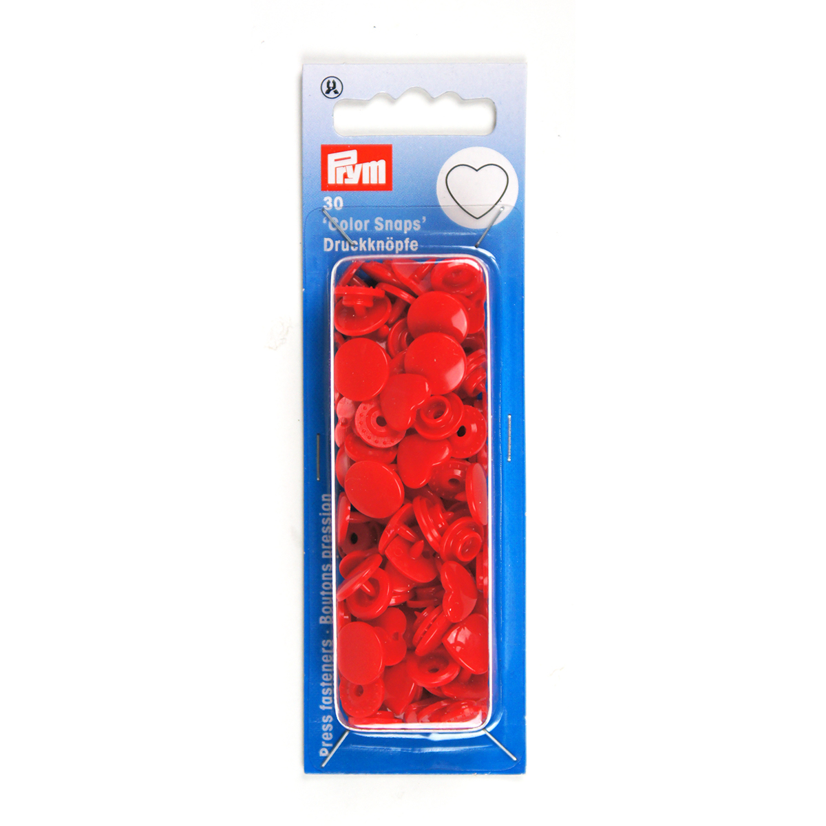 Prym 393338 Drukknoop ColorSnaps Hart rood - Kaart