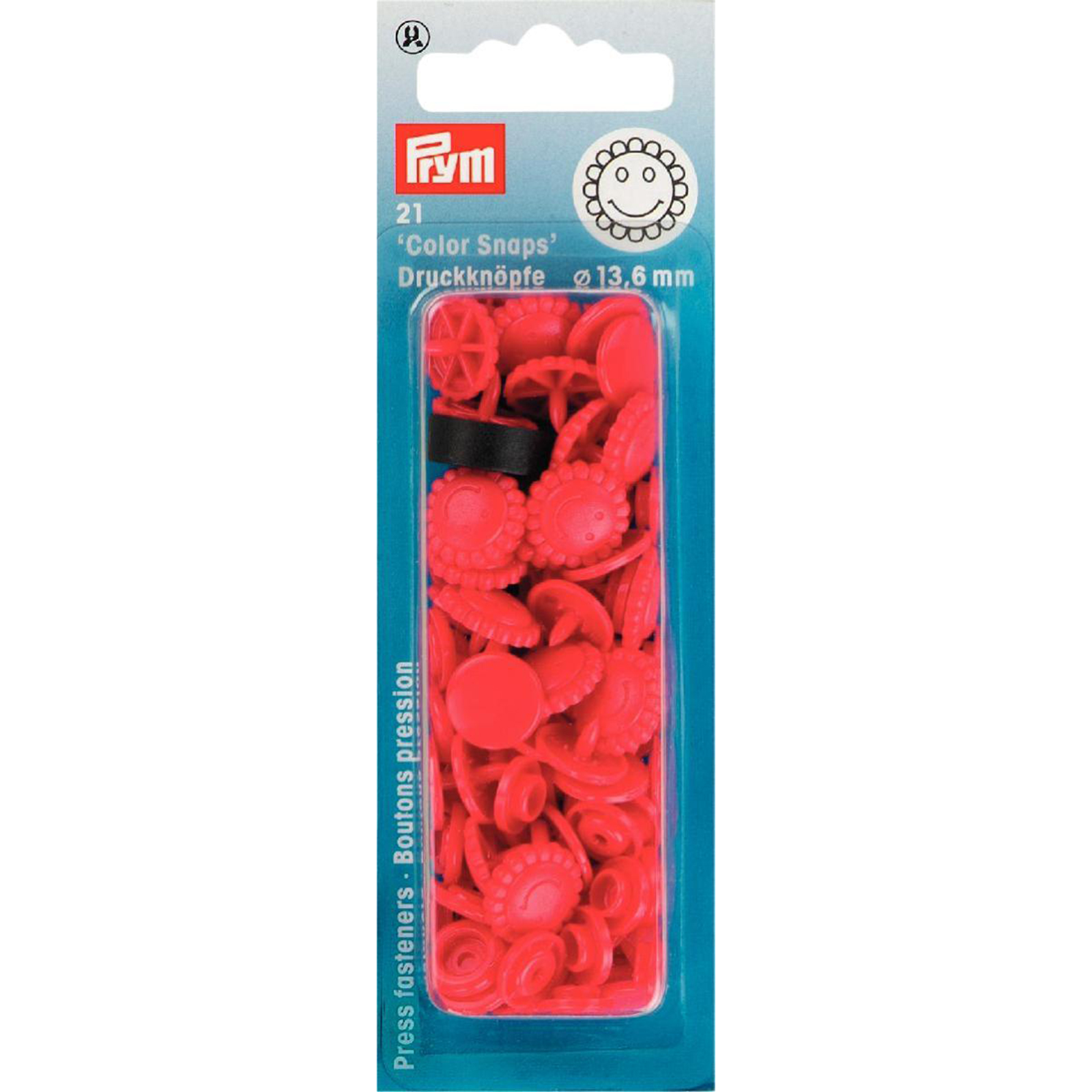 Prym 393438 Drukknoop ColorSnaps Bloem 13,6 mm rood - Kaart