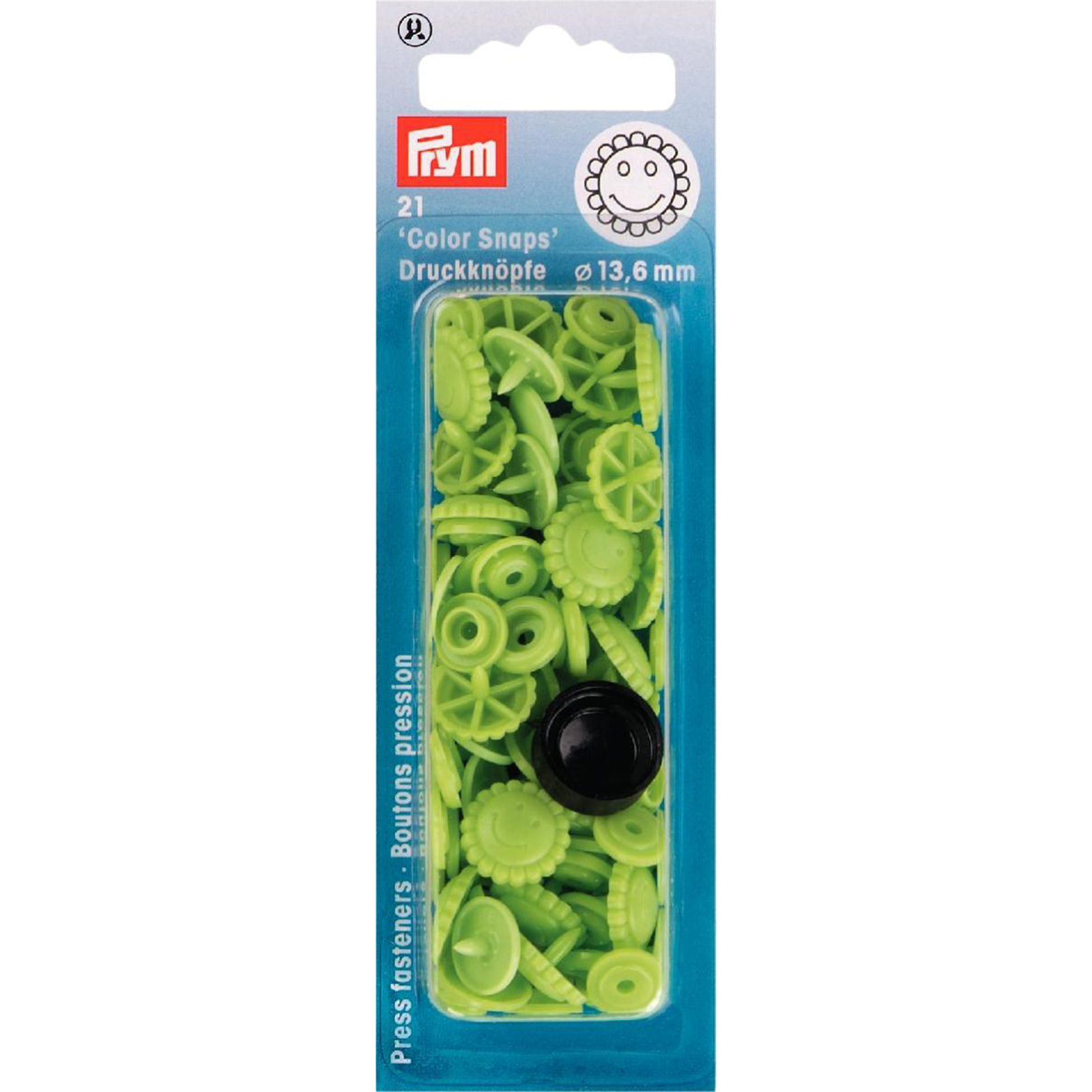Prym 393444 Drukknoop ColorSnaps Bloem 13,6 mm groen - Kaart