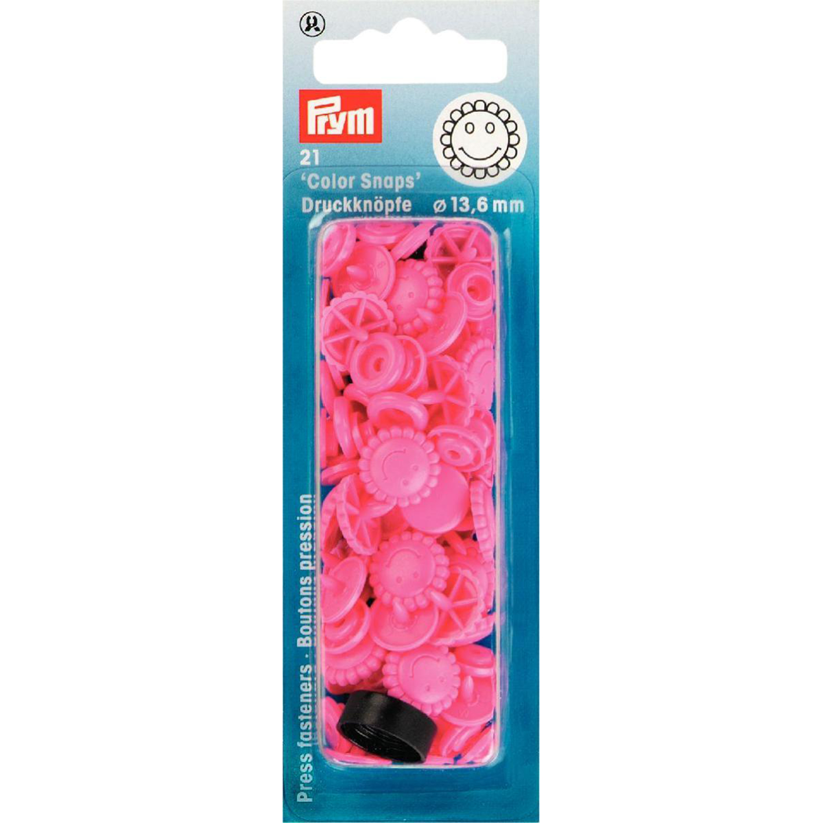 Prym 393447 Drukknoop ColorSnaps Bloem 13,6 mm fuchsia - Kaart