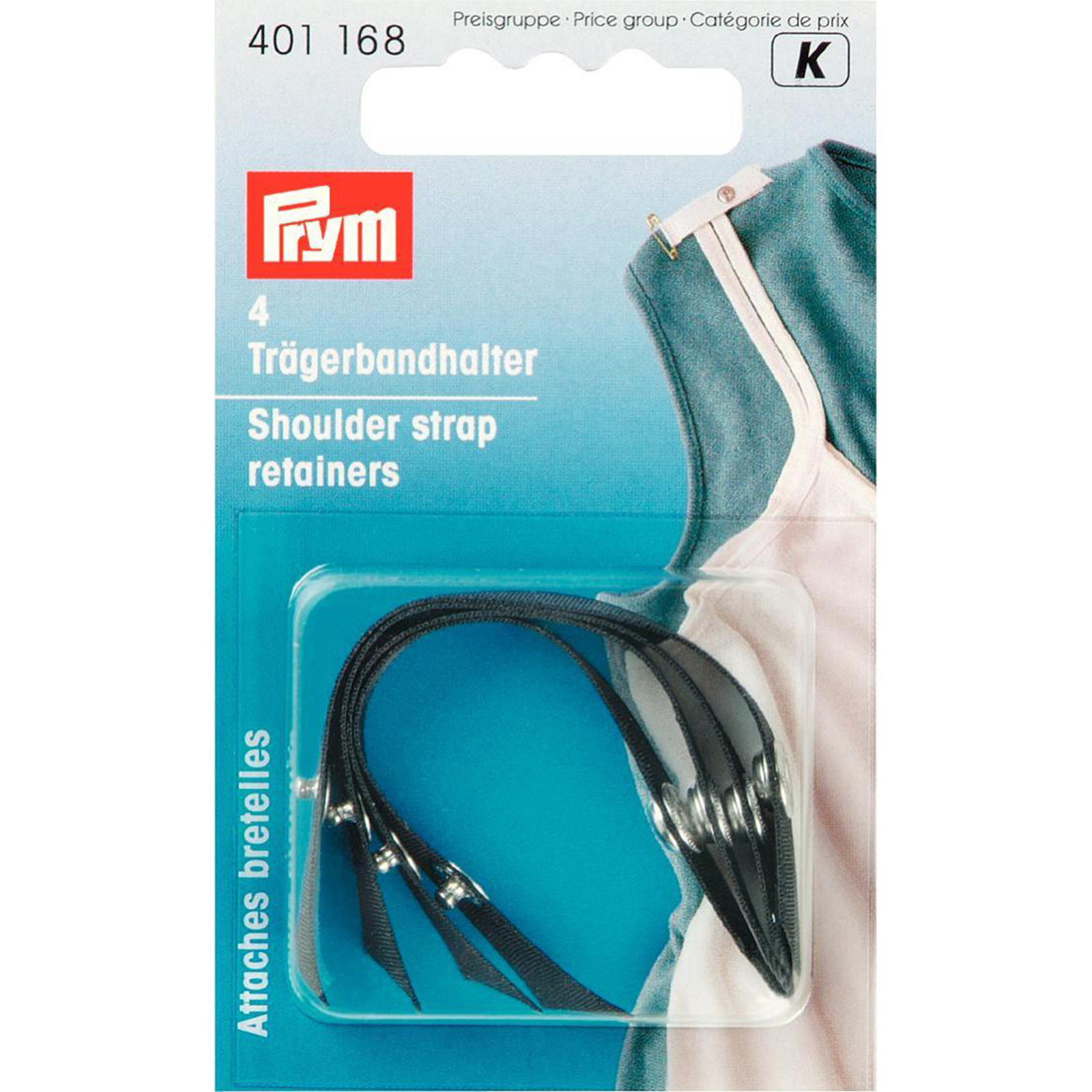 Prym 401168 Schouderbandhouders zwart - Kaart