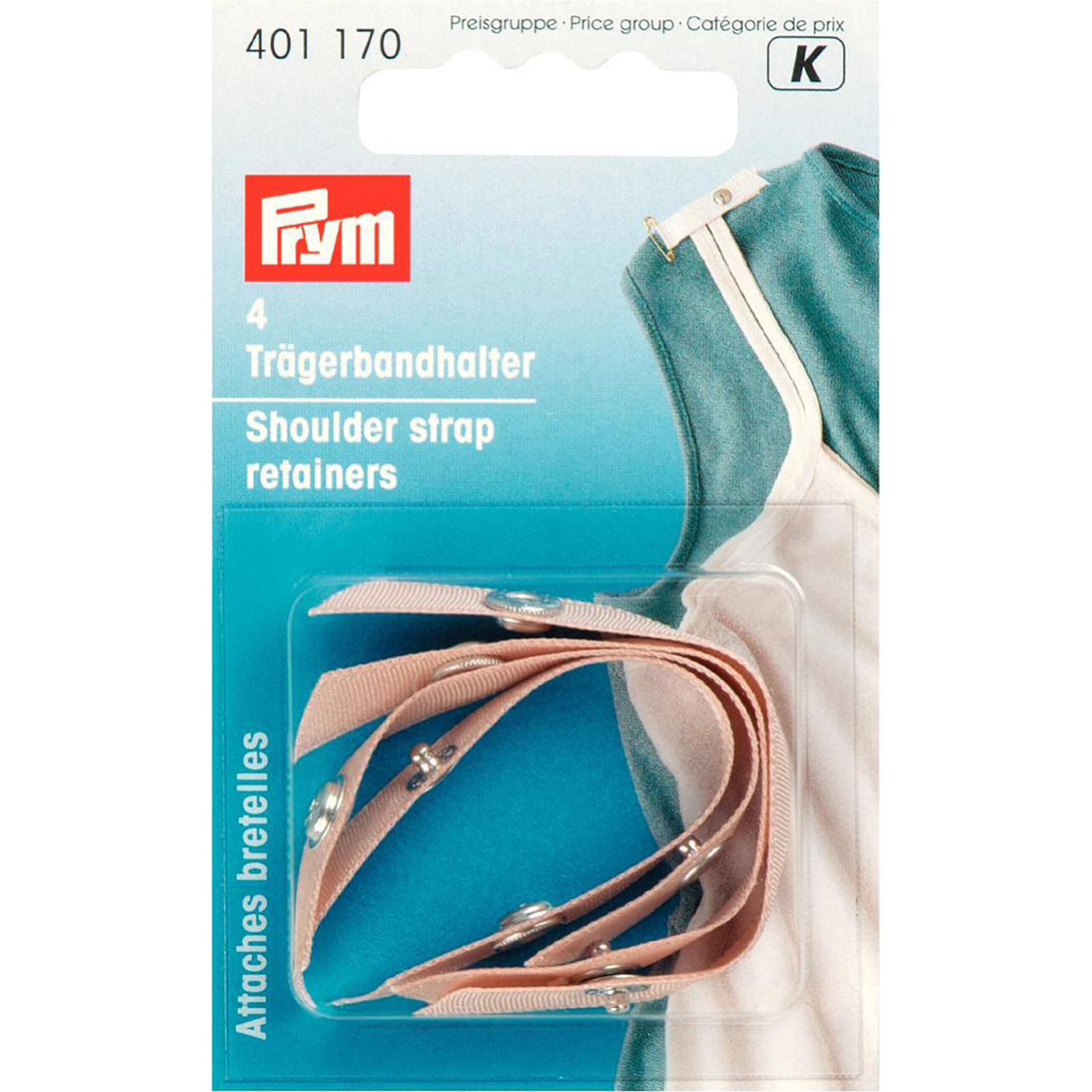 Prym 401170 Schouderbandhouders huidkleurig - Kaart