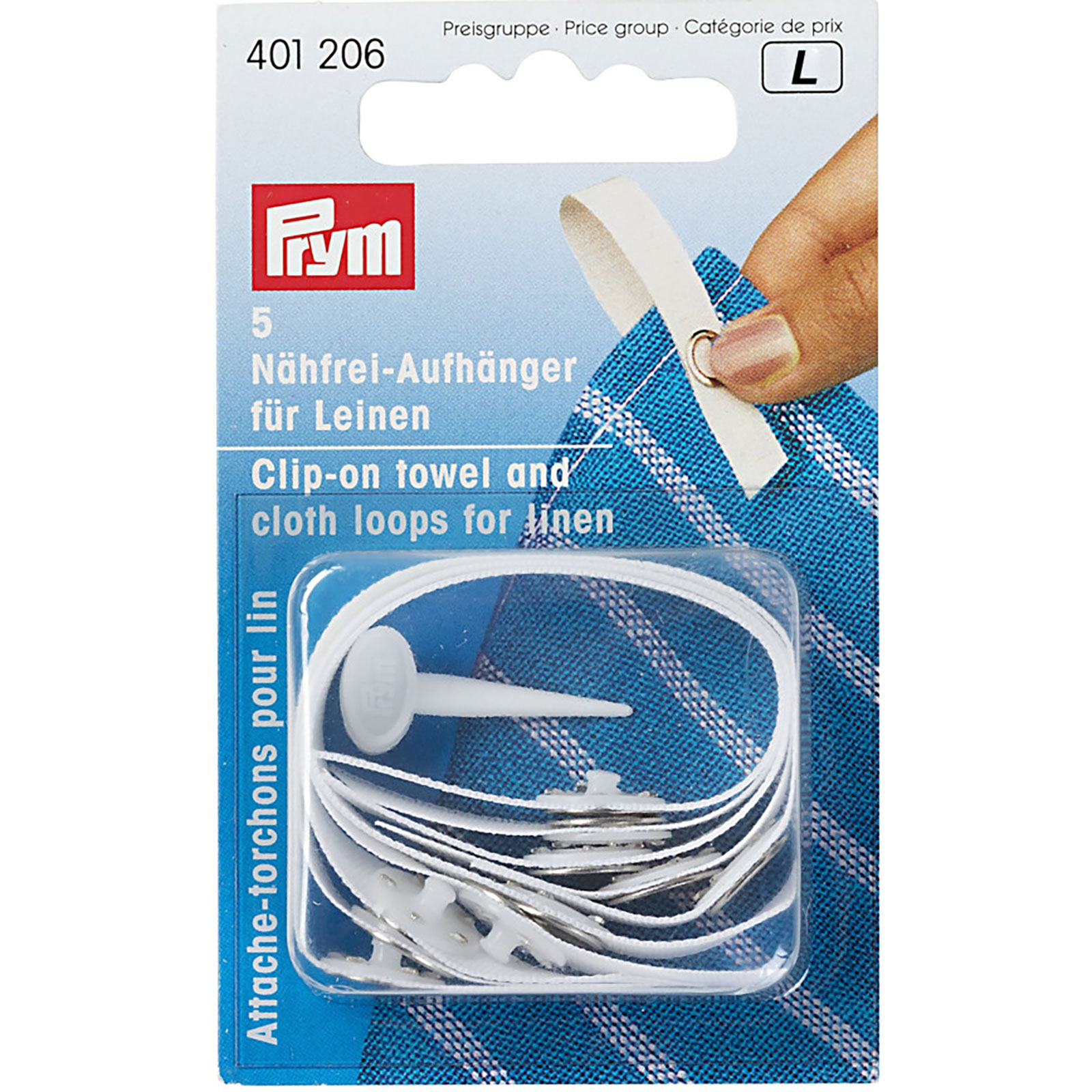 Prym 401205 Handdoekklusjes voor handdoeken met drukknoop voor badstof - Kaart