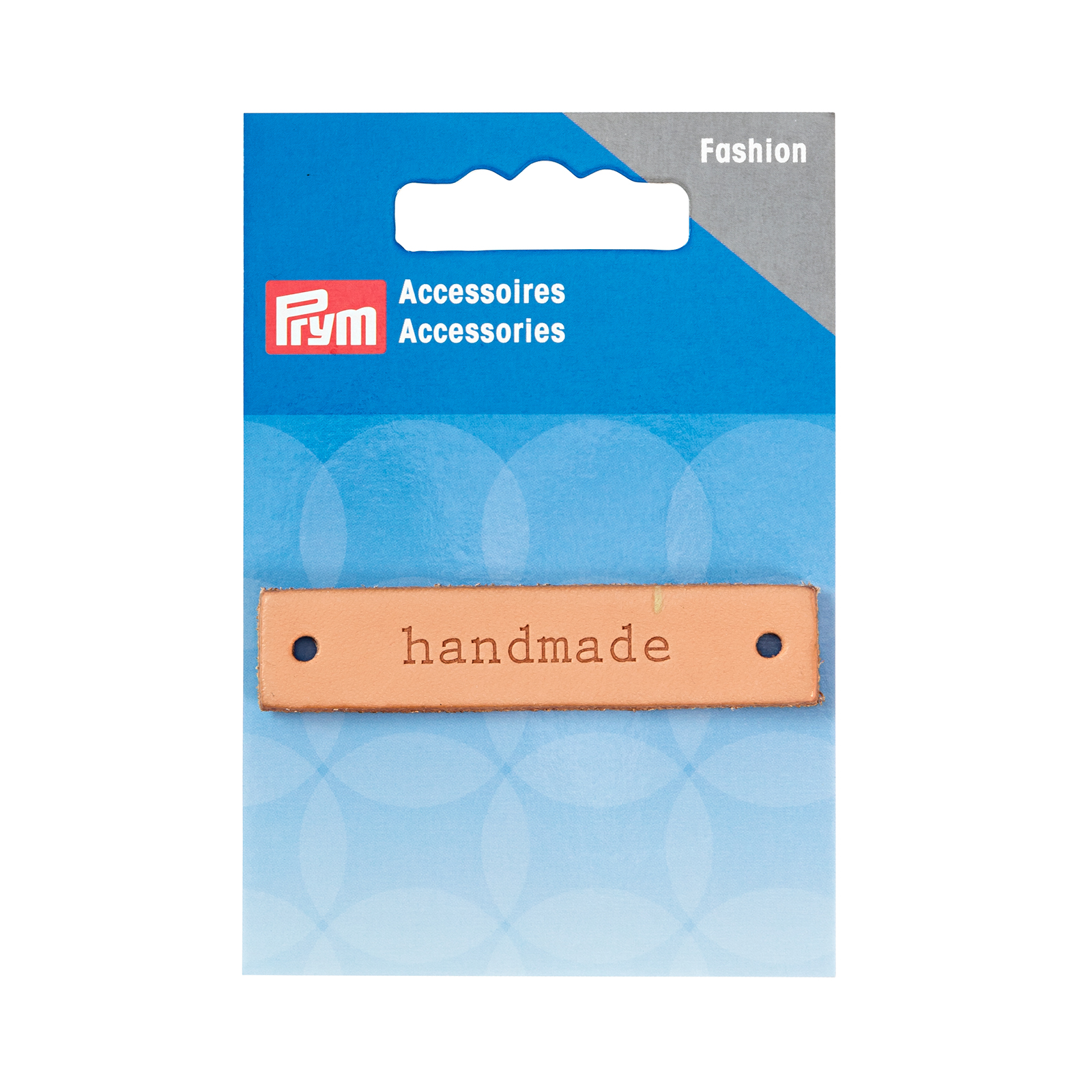 Prym 403795 Label leer 'handmade' natuur rechthoekig - Kaart