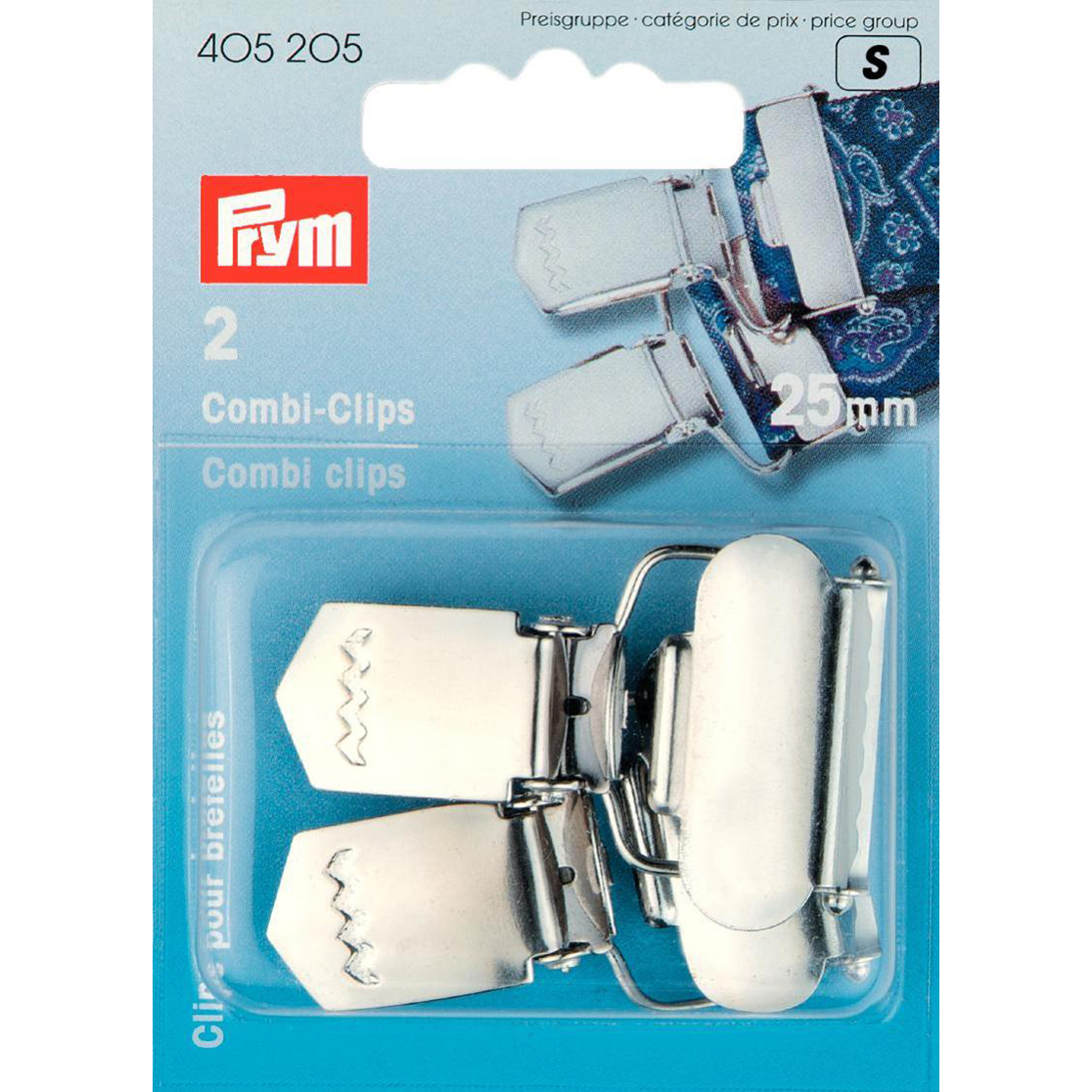 Prym 405205 Combiclips ST 25 mm zilverkleurig - Kaart