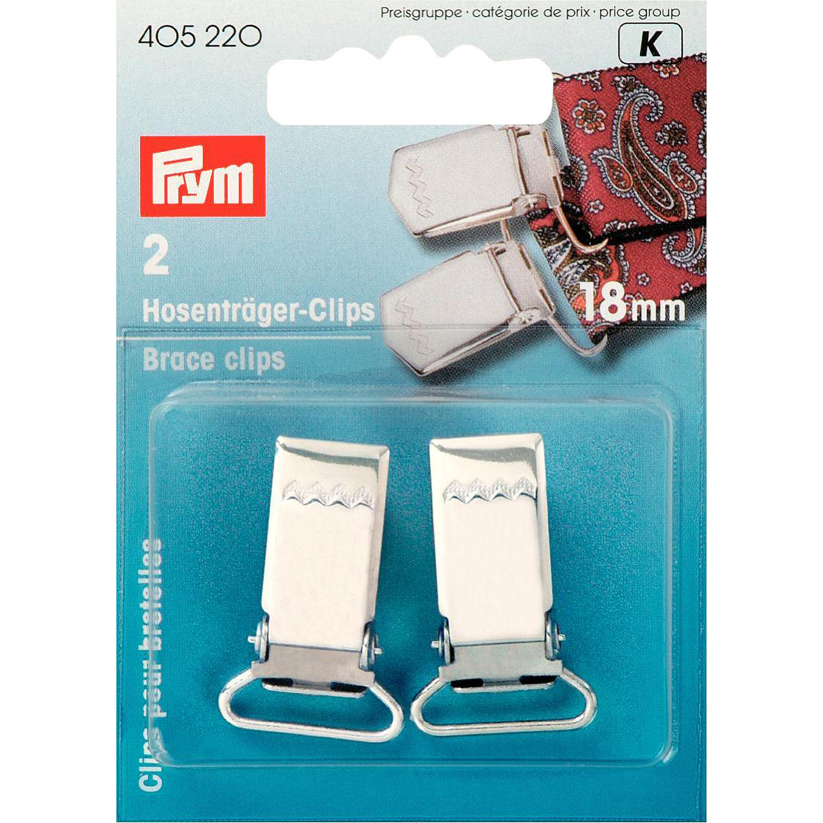 Prym 405220 Bretelclips ST 18 mm zilverkleurig - Kaart