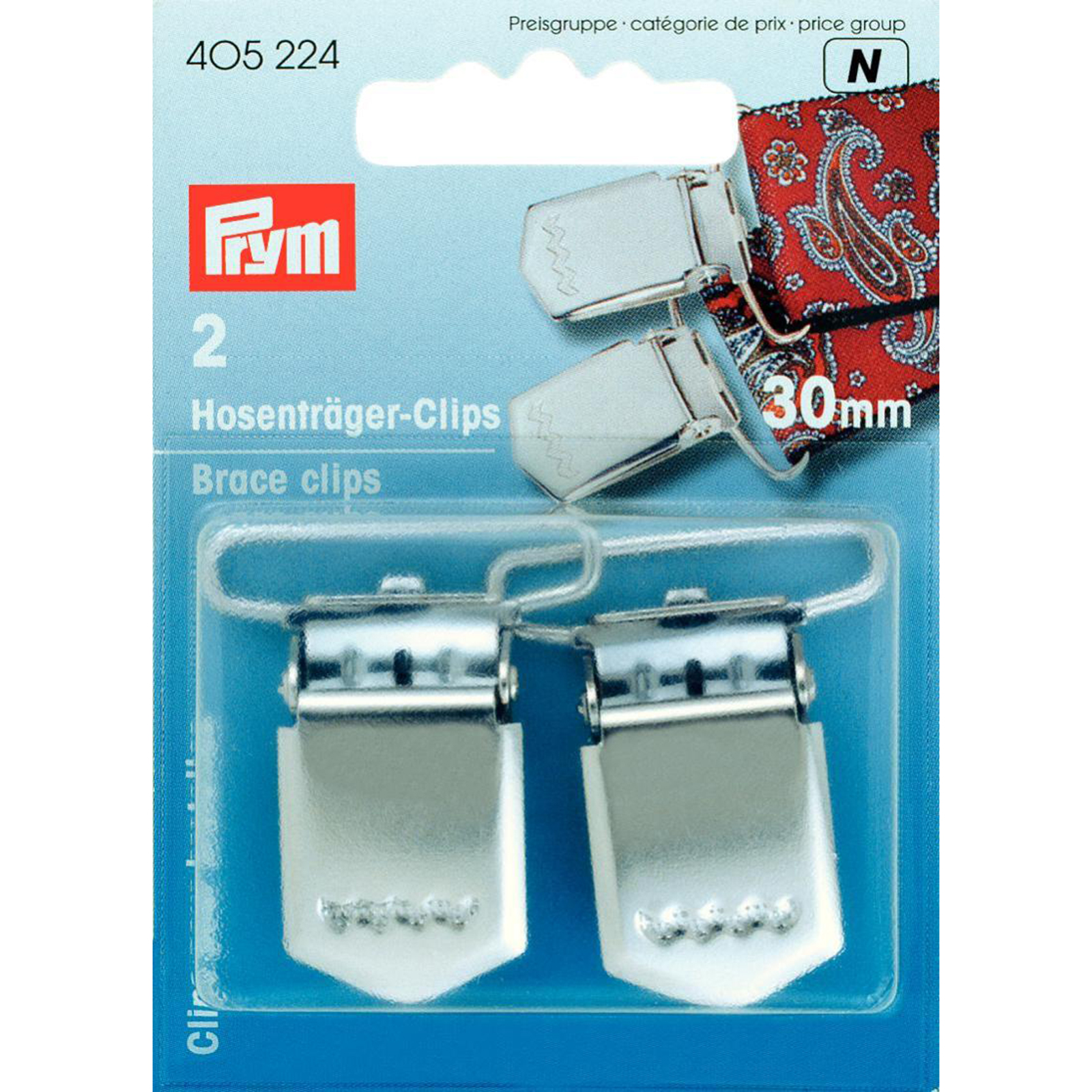 Prym 405224 Bretelclips ST 30 mm zilverkleurig - Kaart