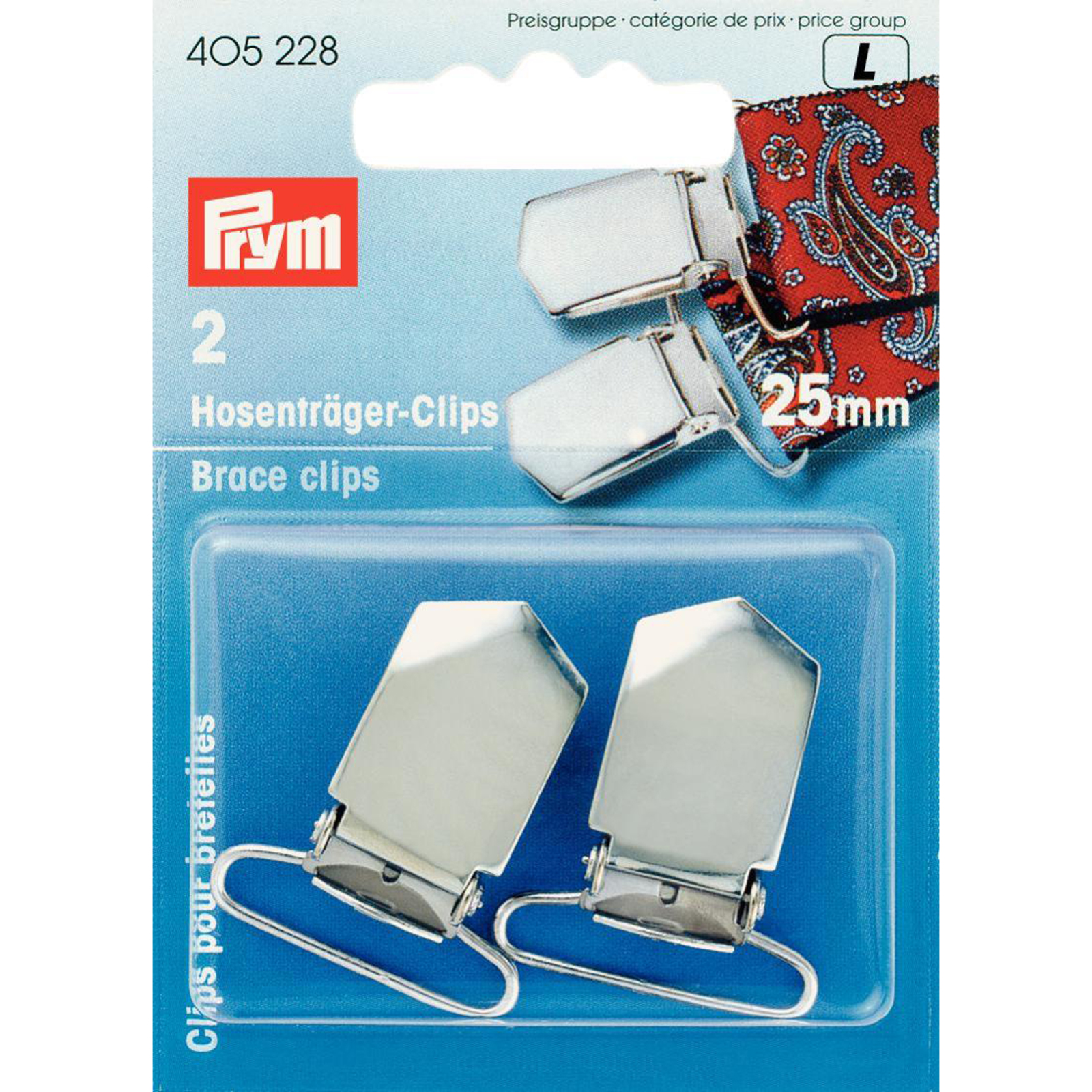 Prym 405228 Bretelclips ST 25 mm zilverkleurig - Kaart