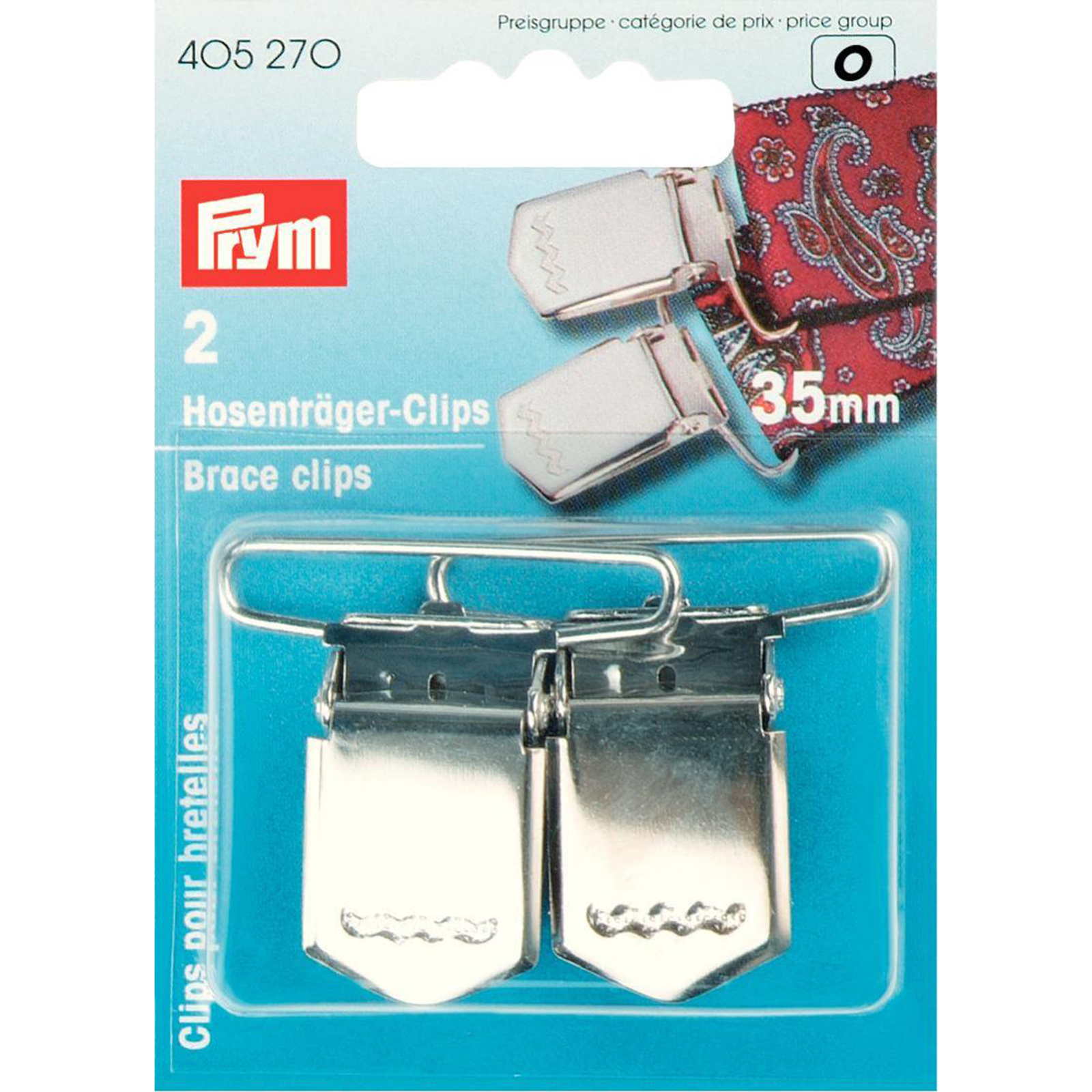 Prym 405270 Bretelclips ST 35 mm zilverkleurig - Kaart