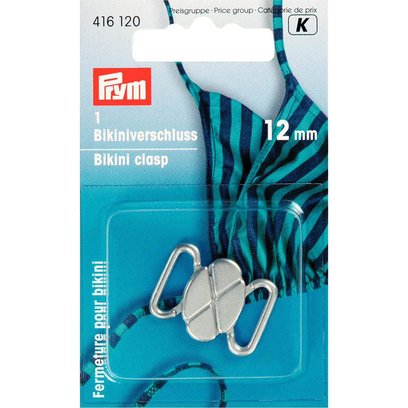 Prym 416120 Bikini- en ceintuursluiting ST klaverblad 12mm zilverkleurig mat - Kaart