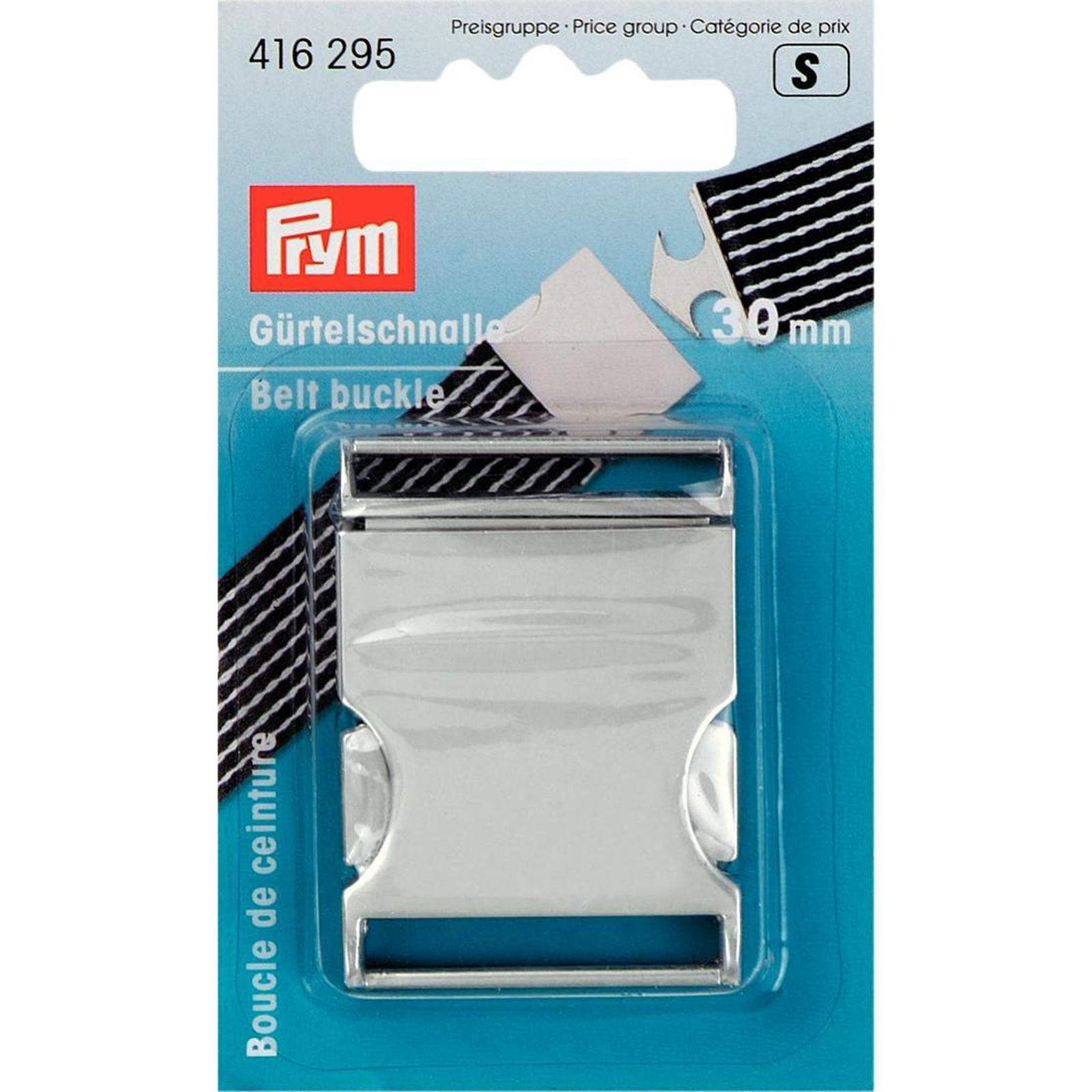 Prym 416295 Ceintuurgesp 30 mm zilverkleurig mat - Kaart
